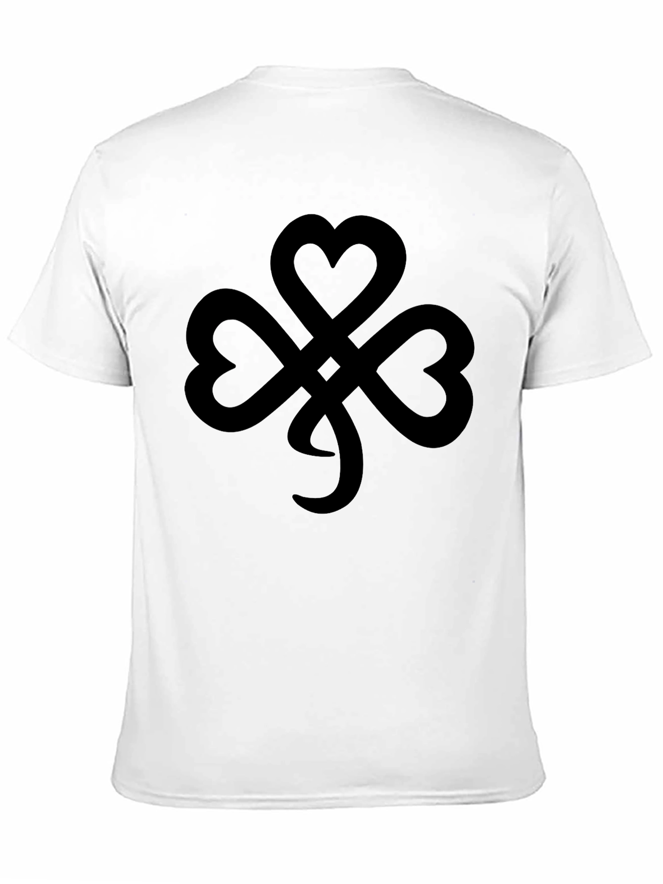 Stylish Black Shamrock T-Shirt
