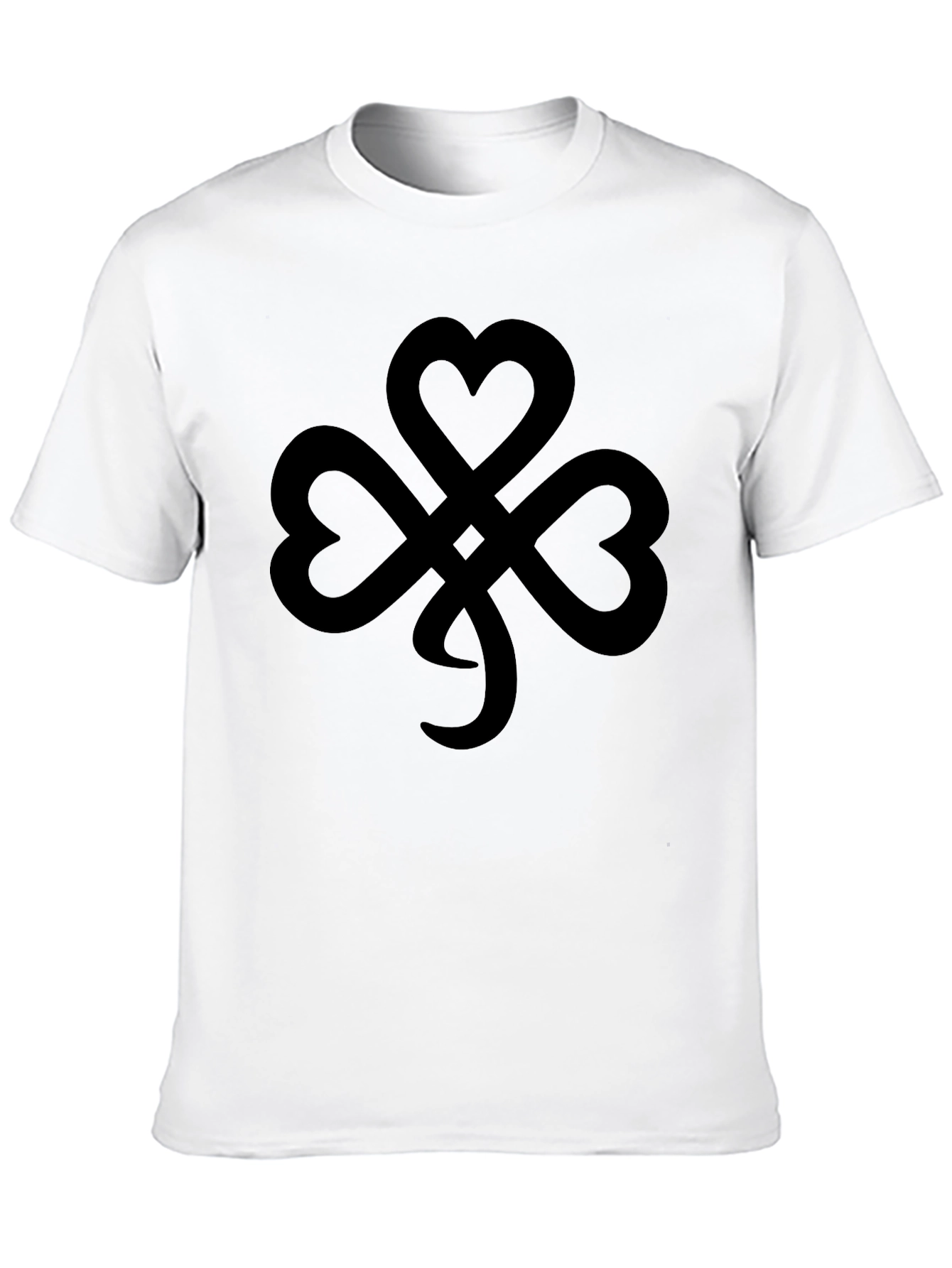 Stylish Black Shamrock T-Shirt