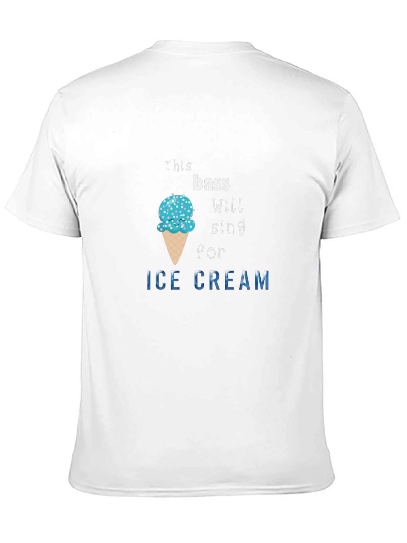 Bass Will Sing for Ice Cream Black T-Shirt