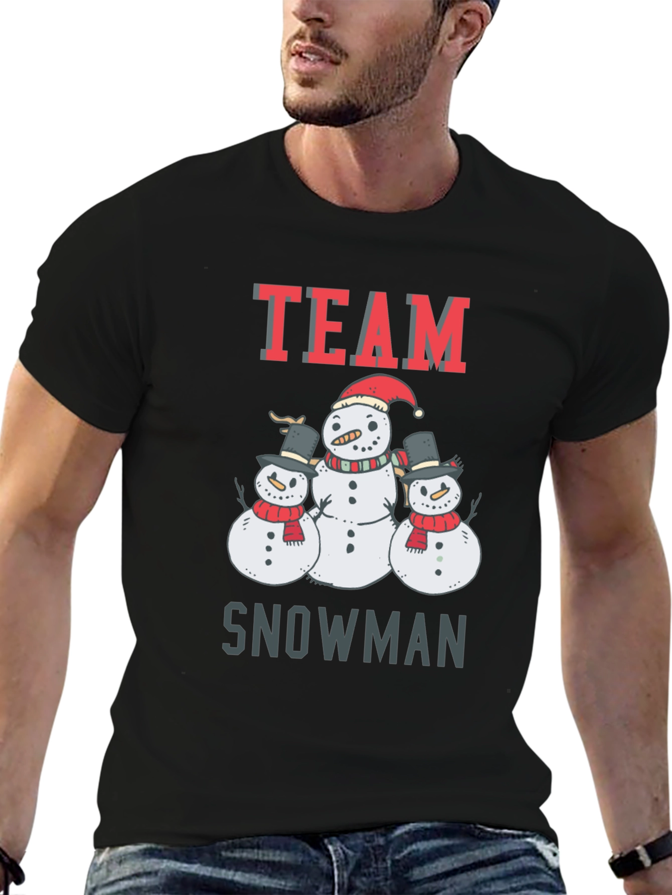 Team Snowman Graphic Tee - Holiday Cheer