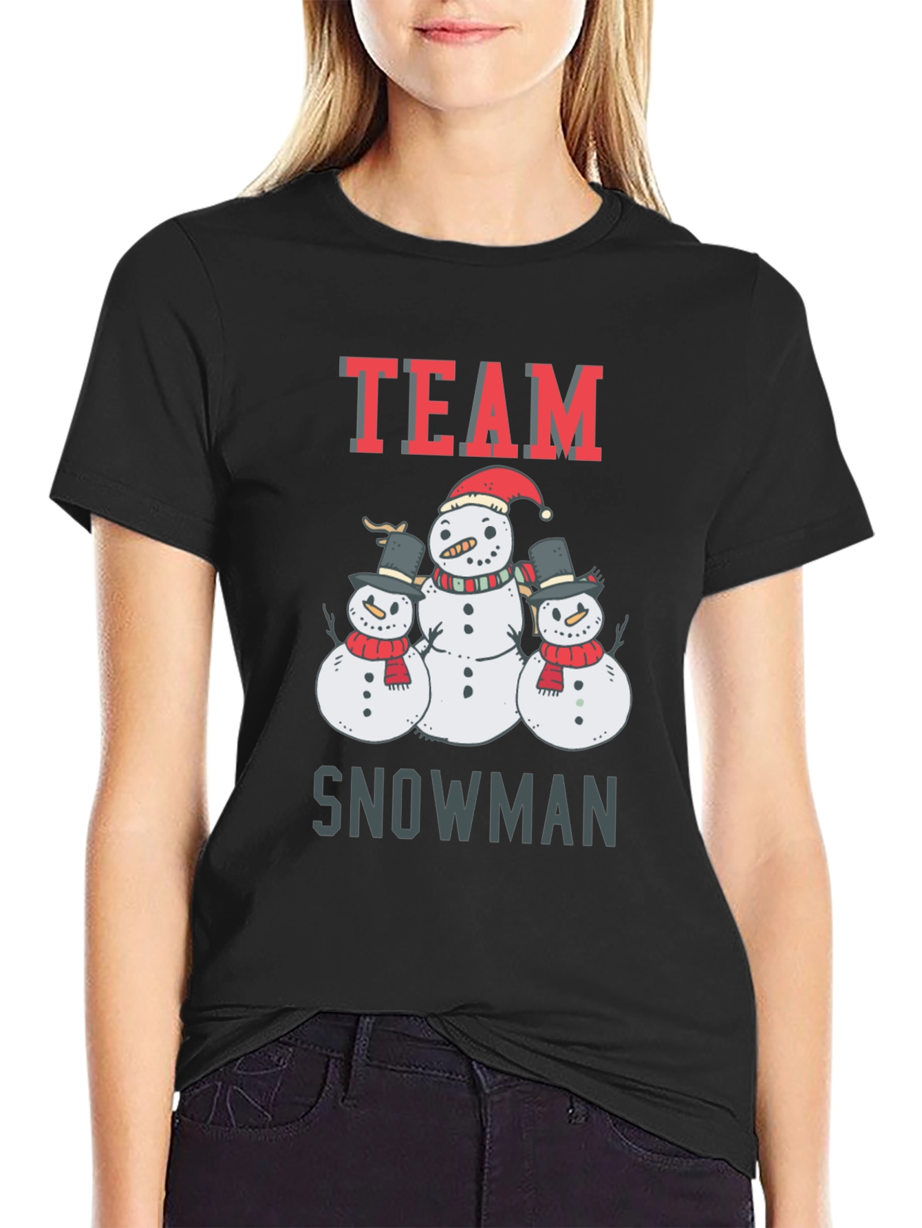Team Snowman Graphic Tee - Holiday Cheer
