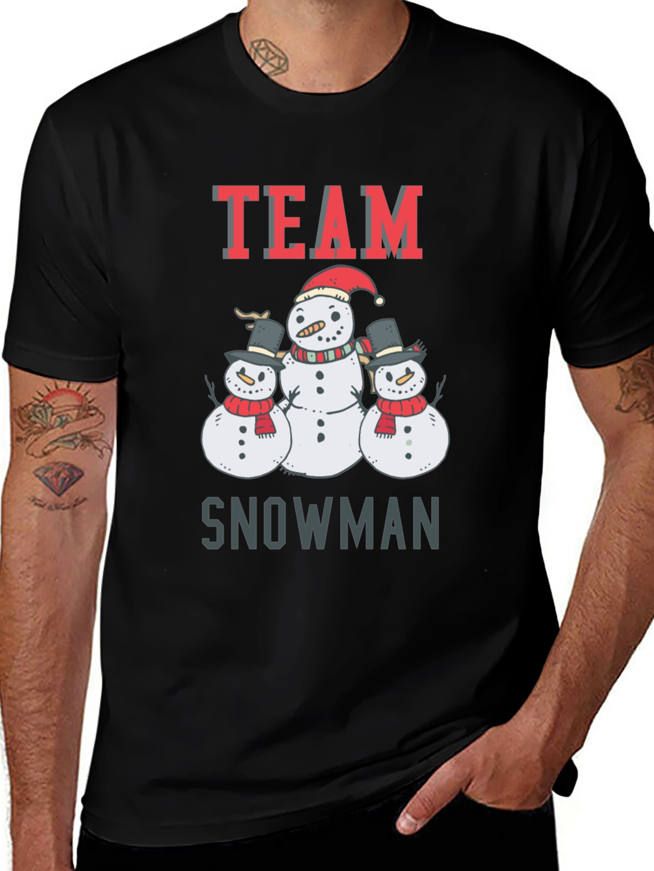 Team Snowman Graphic Tee - Holiday Cheer