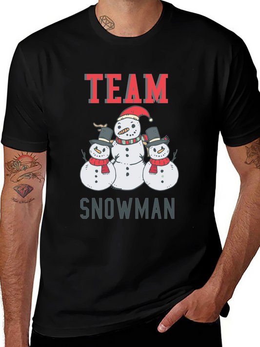 Team Snowman Graphic Tee - Holiday Cheer