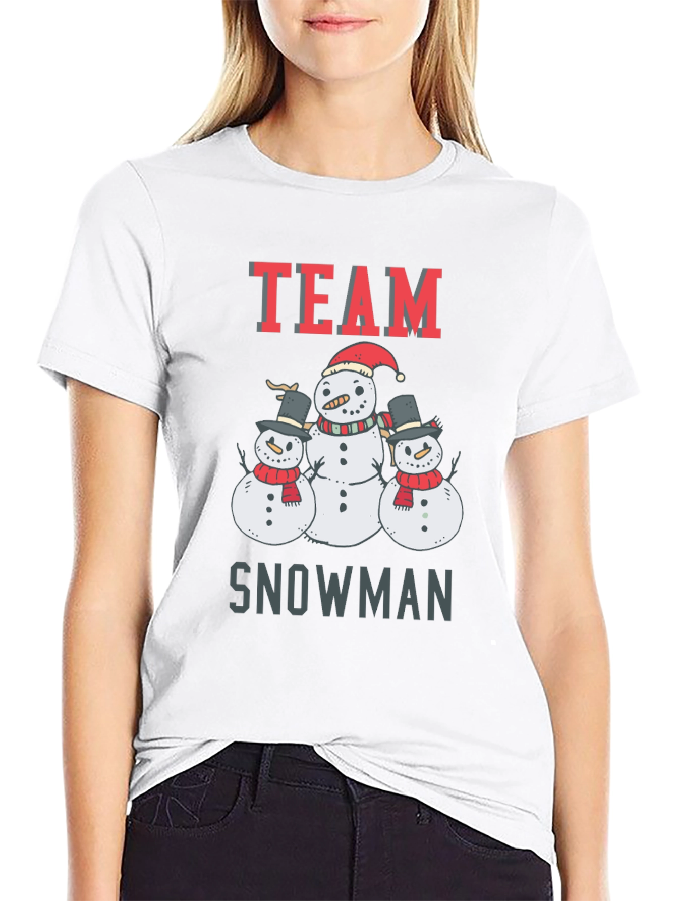 Team Snowman Graphic Tee - Holiday Cheer