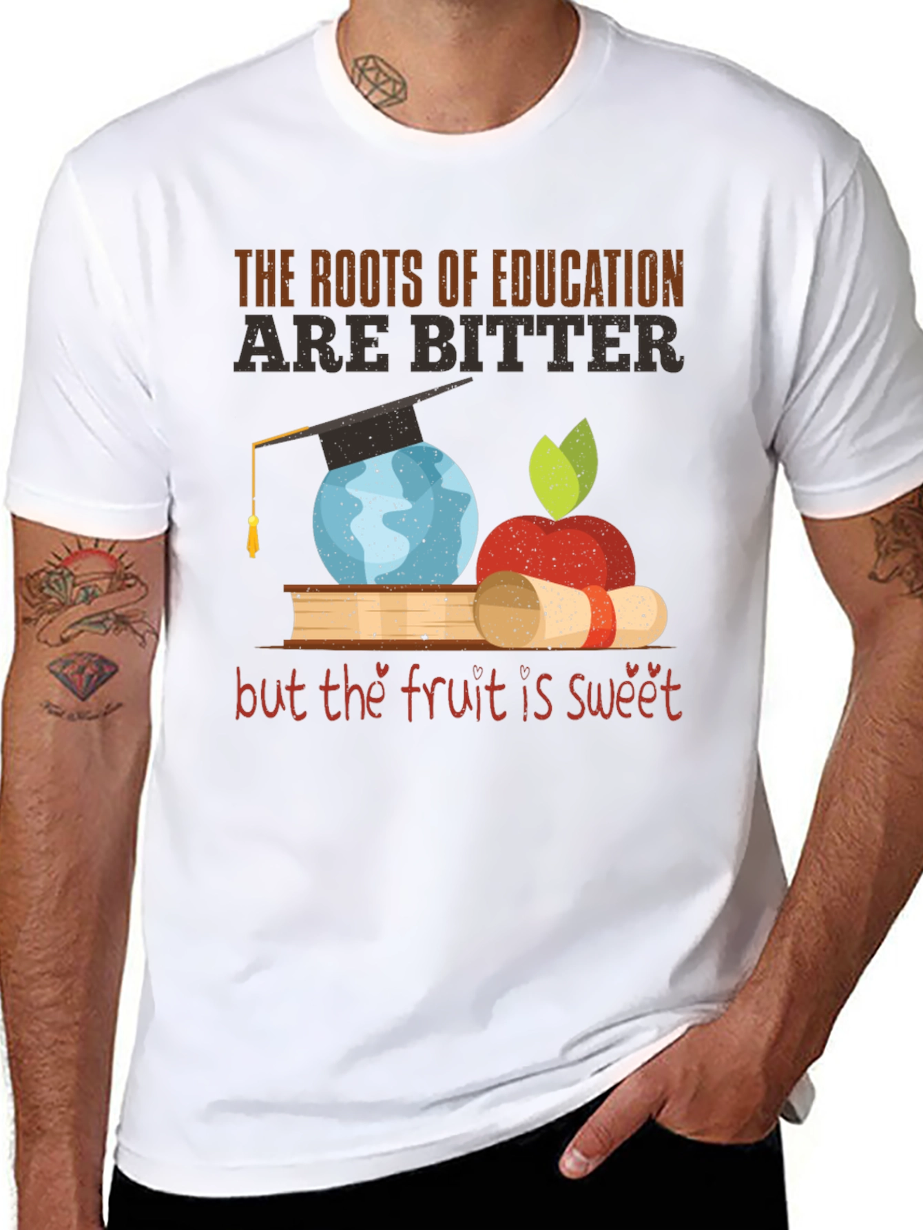 Education T-Shirt Roots Bitter Fruit Sweet