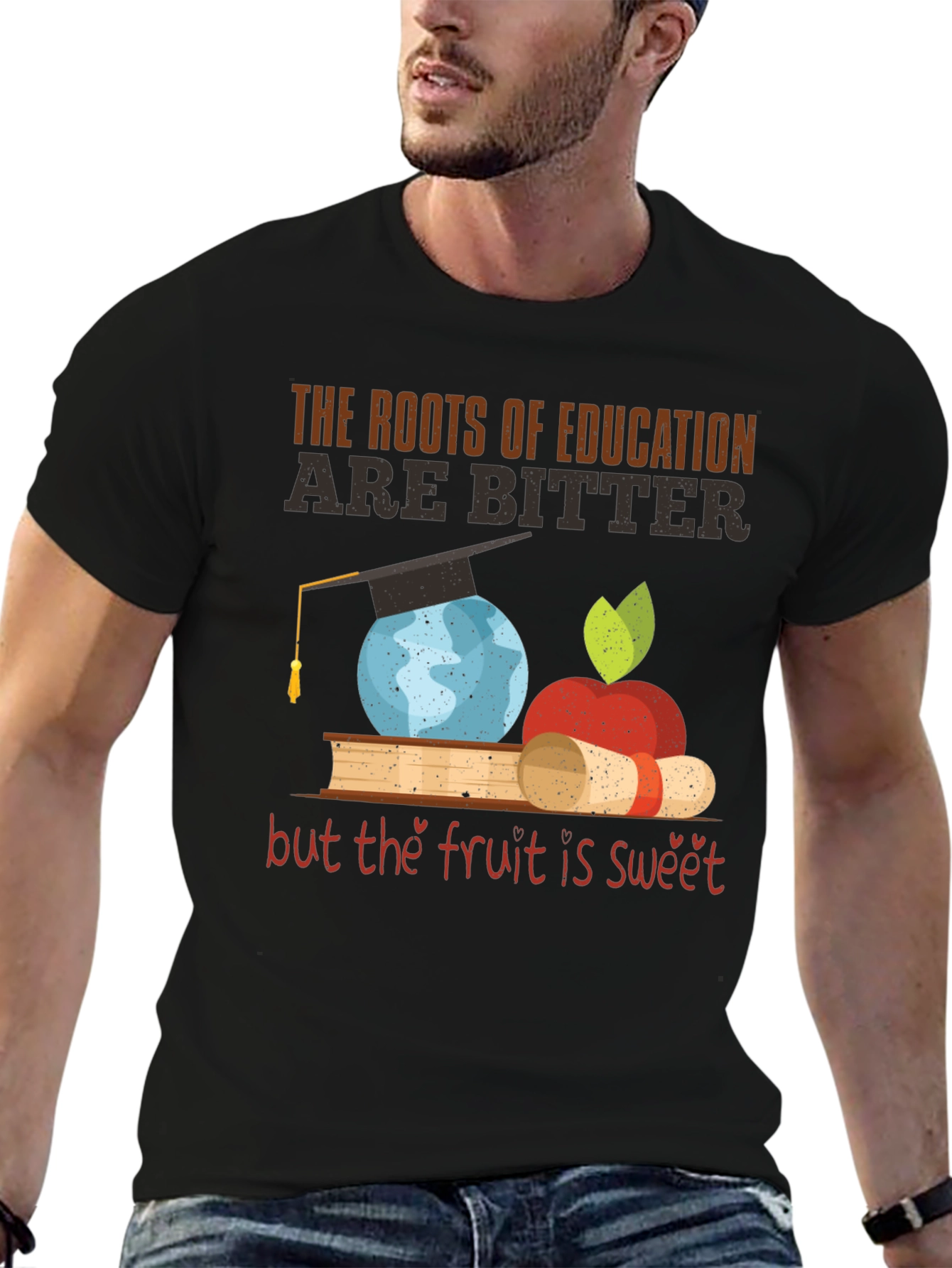 Education T-Shirt Roots Bitter Fruit Sweet