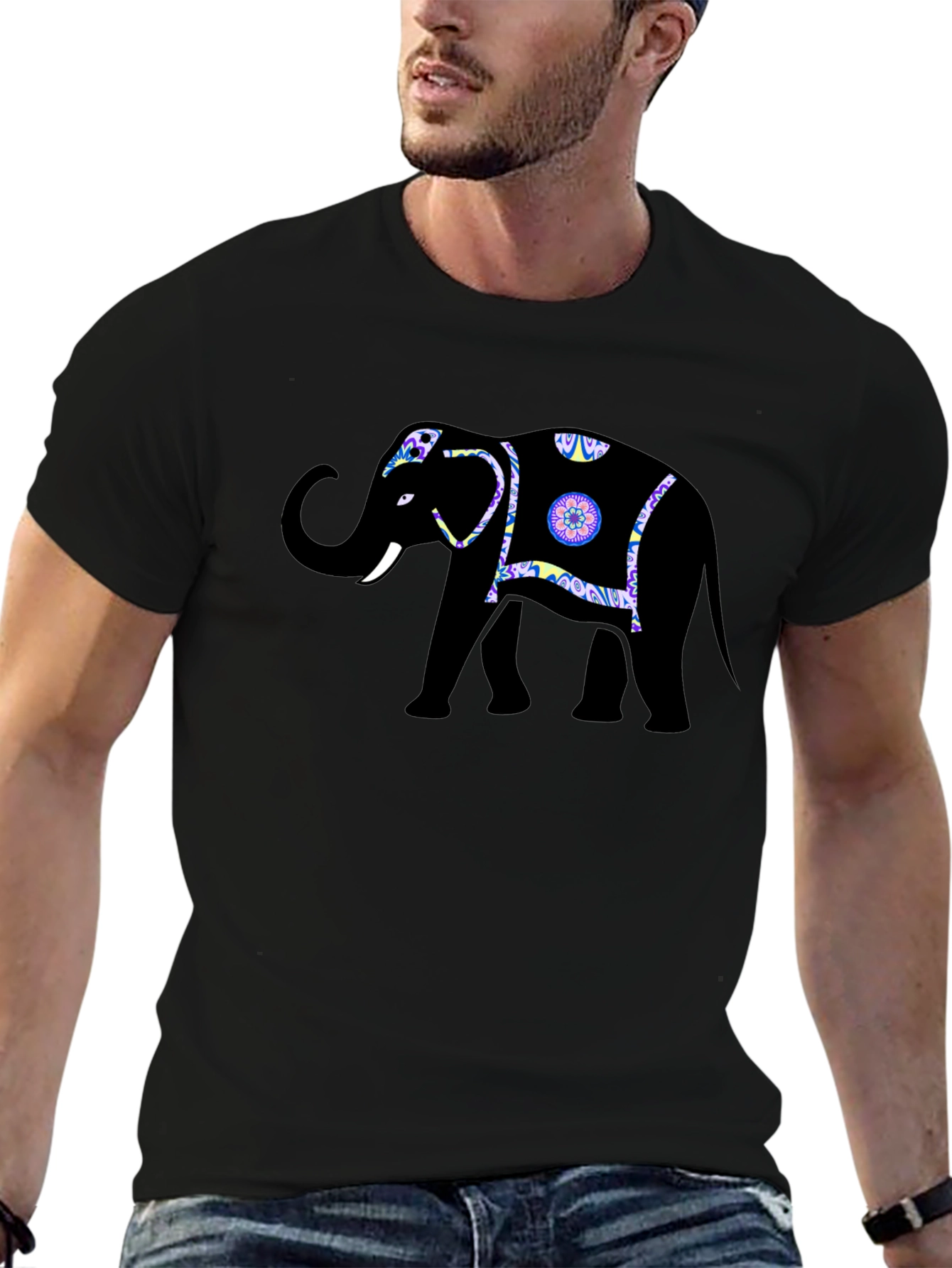 Elephant Graphic Print T-Shirt