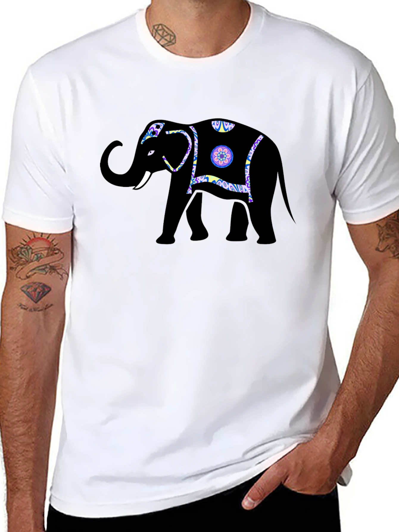 Elephant Graphic Print T-Shirt