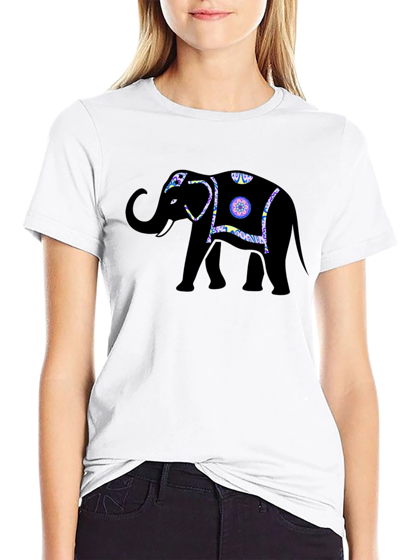 Elephant Graphic Print T-Shirt