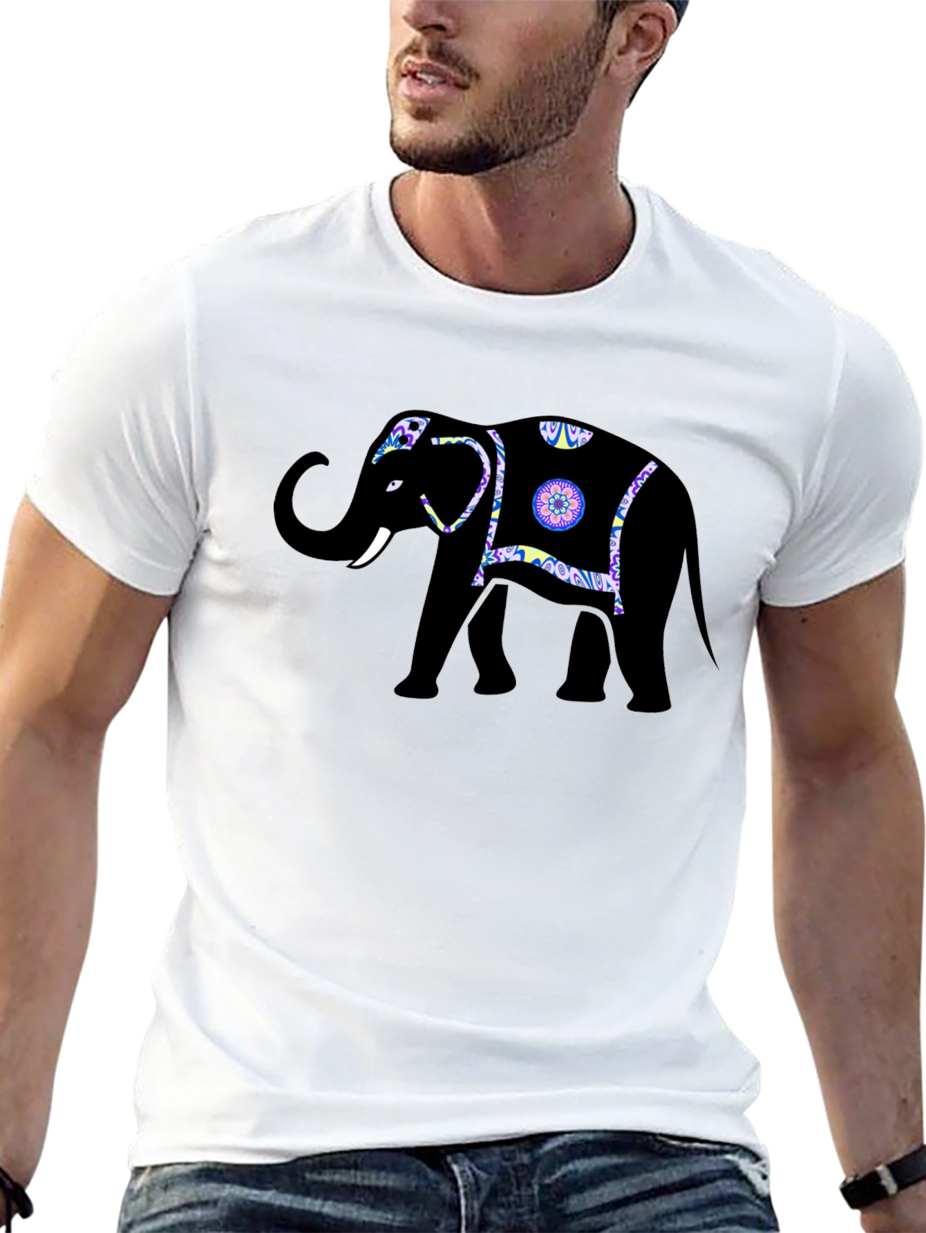 Elephant Graphic Print T-Shirt