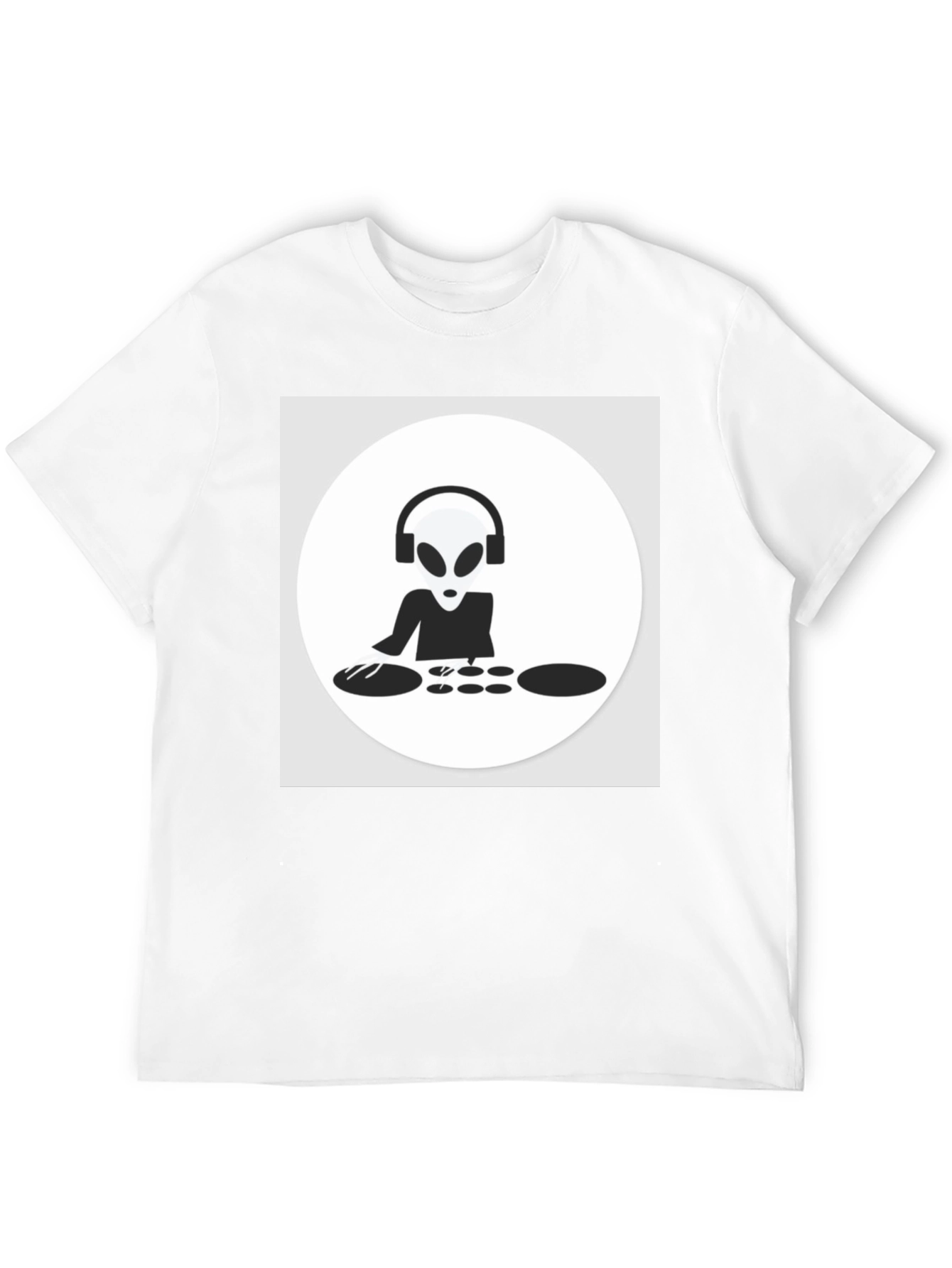 DJ Alien T-Shirt - Black Cotton Graphic Tee