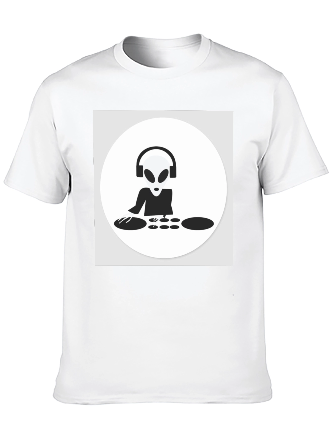 DJ Alien T-Shirt - Black Cotton Graphic Tee