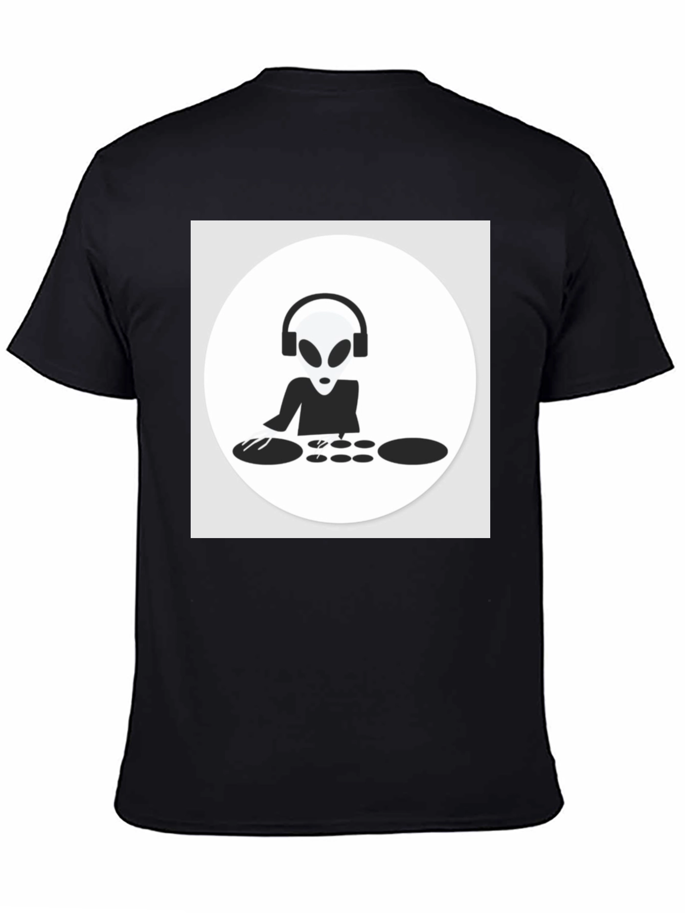 DJ Alien T-Shirt - Black Cotton Graphic Tee
