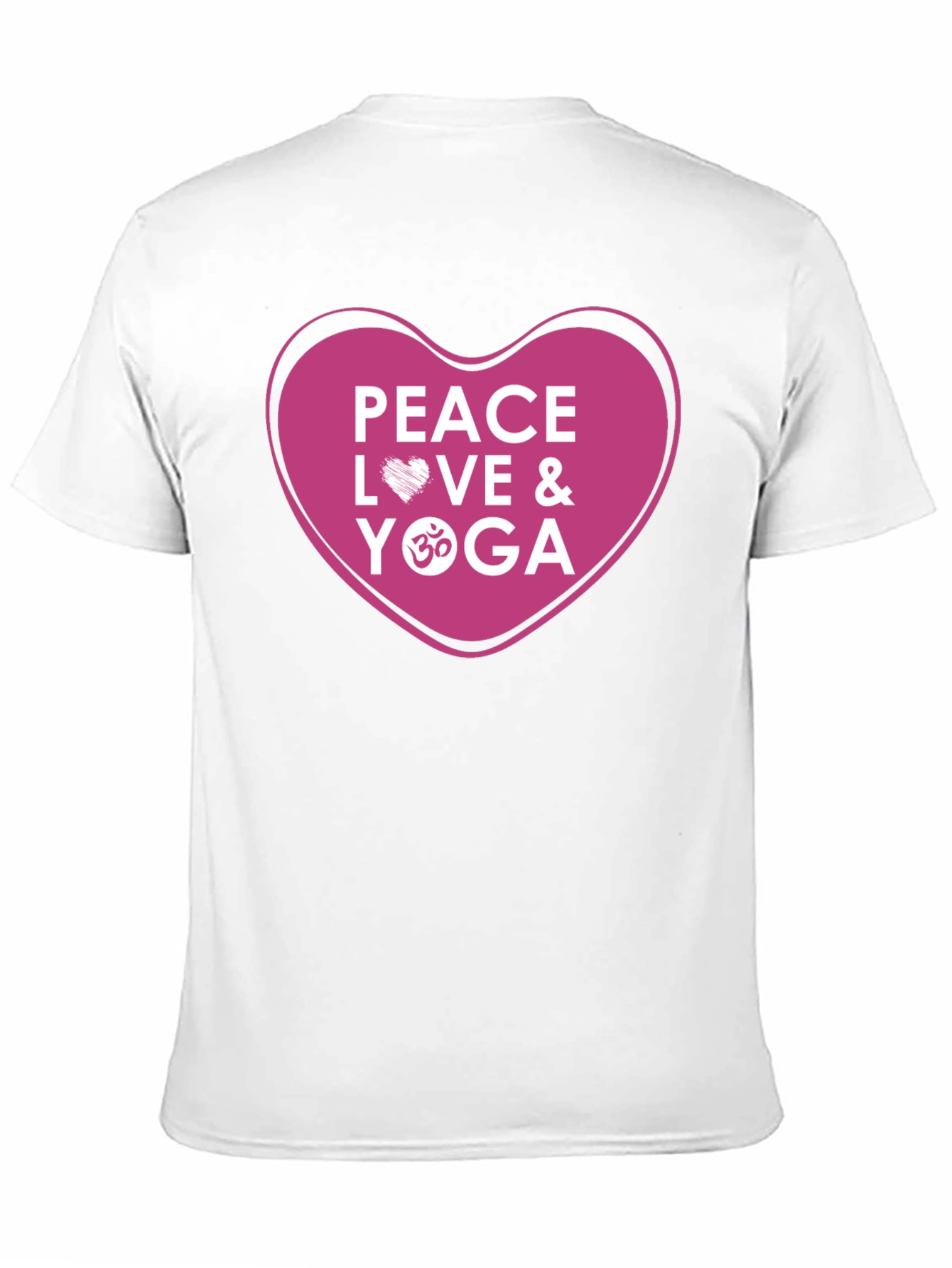 Peace Love Yoga T-Shirt - Black Cotton Blend