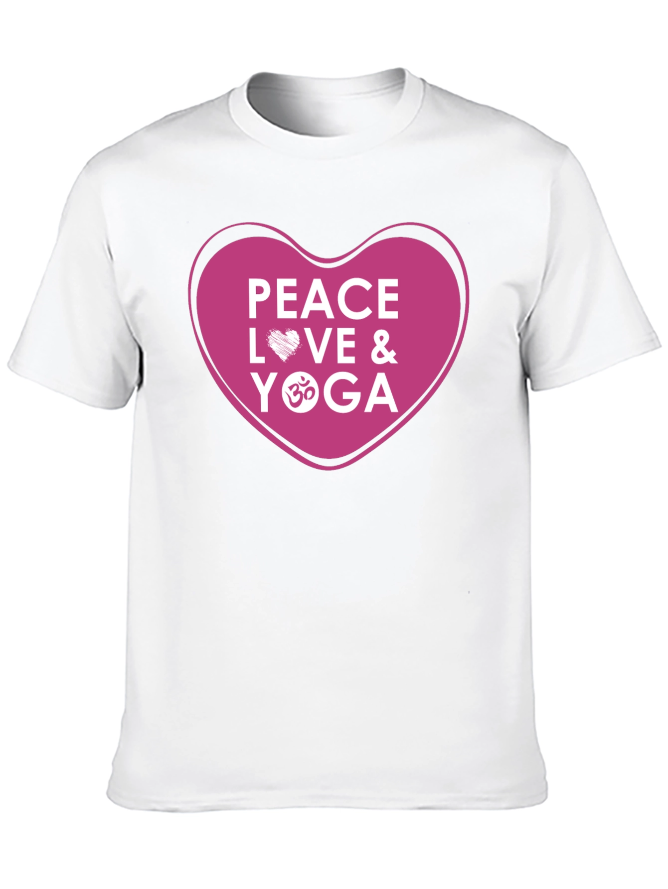 Peace Love Yoga T-Shirt - Black Cotton Blend