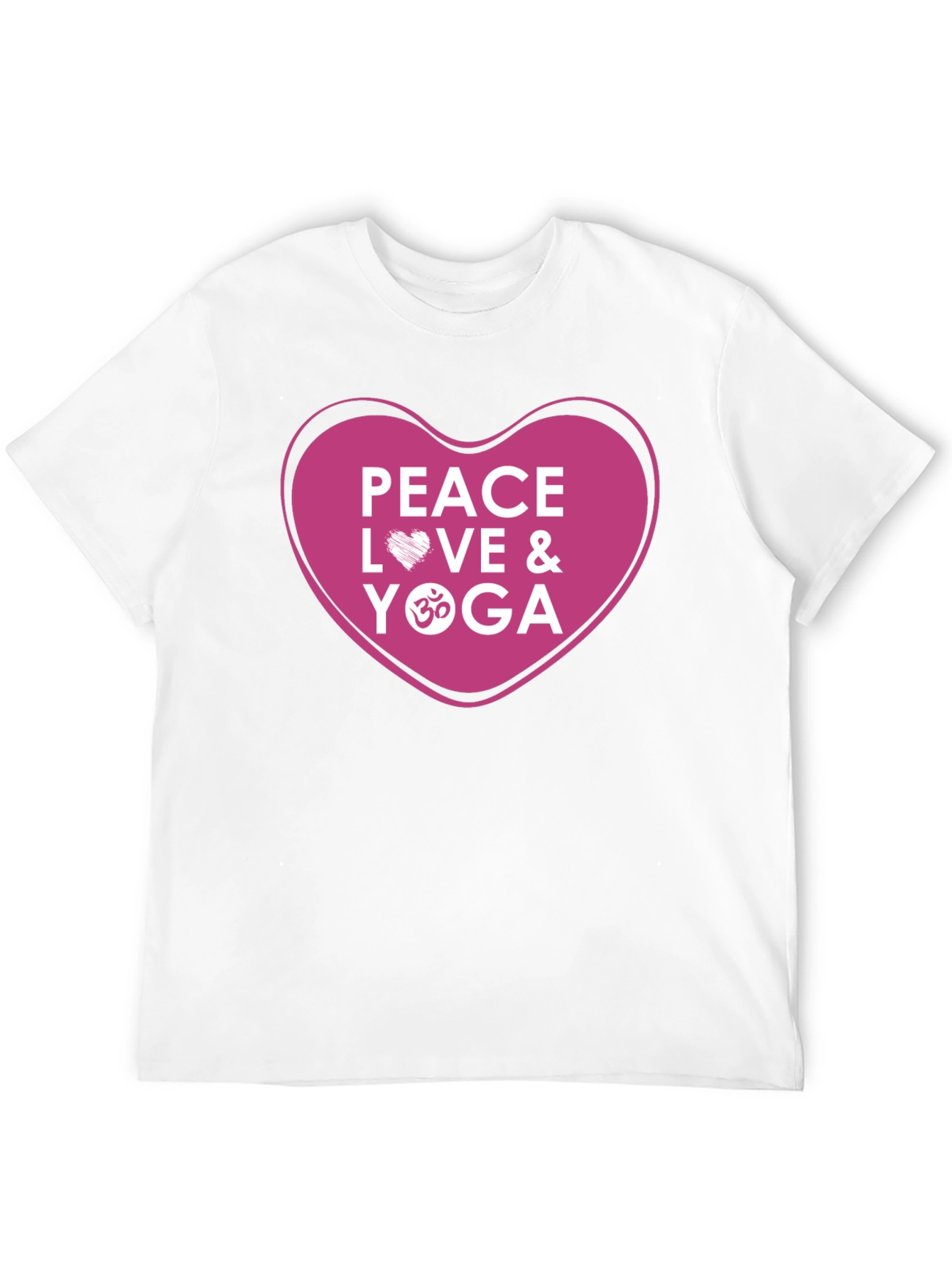 Peace Love Yoga T-Shirt - Black Cotton Blend