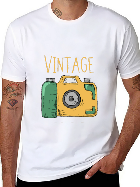 Vintage Camera Graphic Tee - Classic Cool