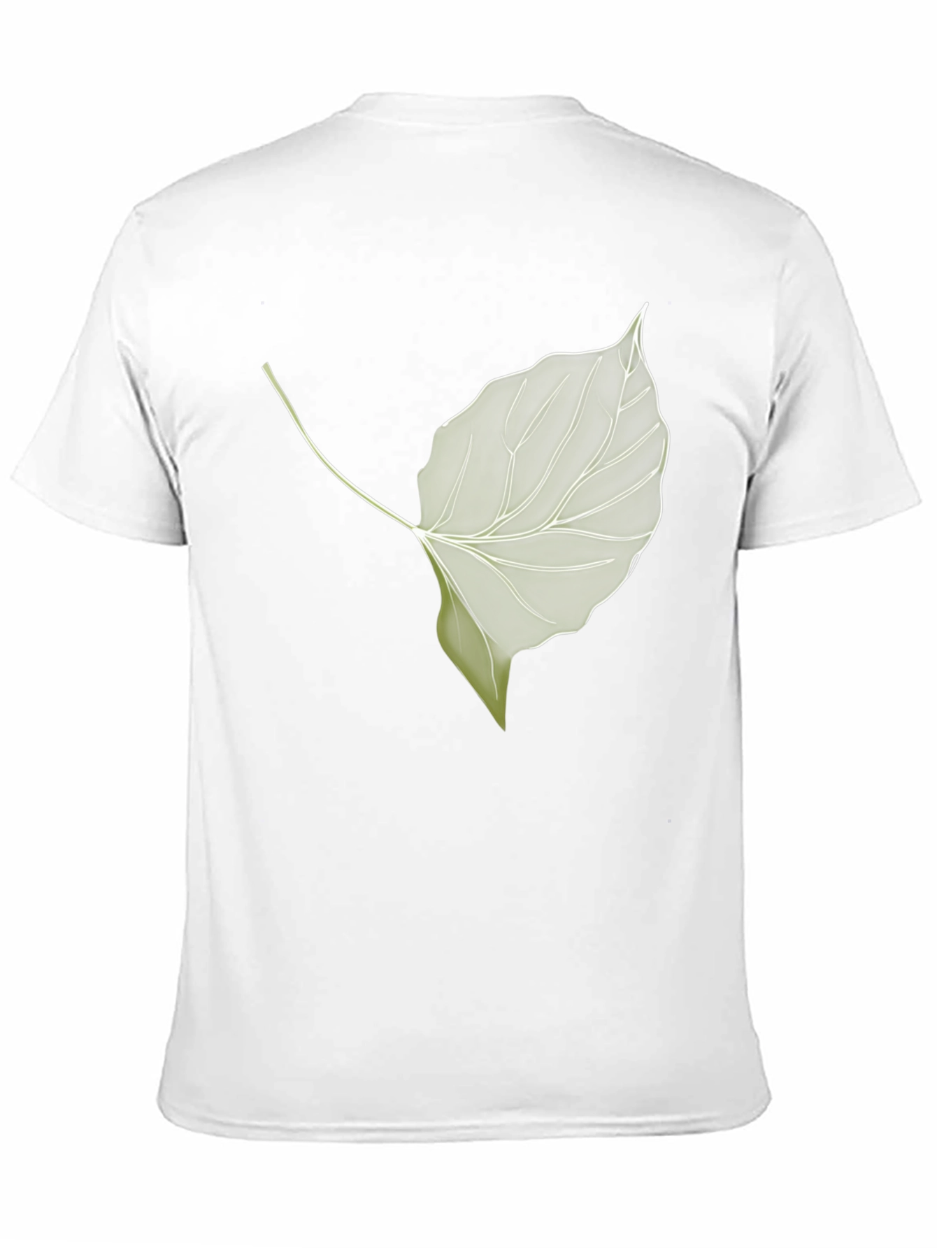 Leaf Print Black T-Shirt - Nature Inspired Style
