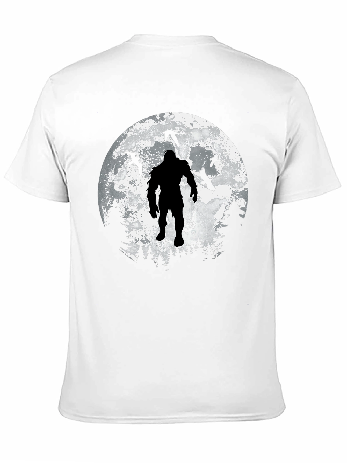 Bigfoot Moon Graphic T-Shirt - Black