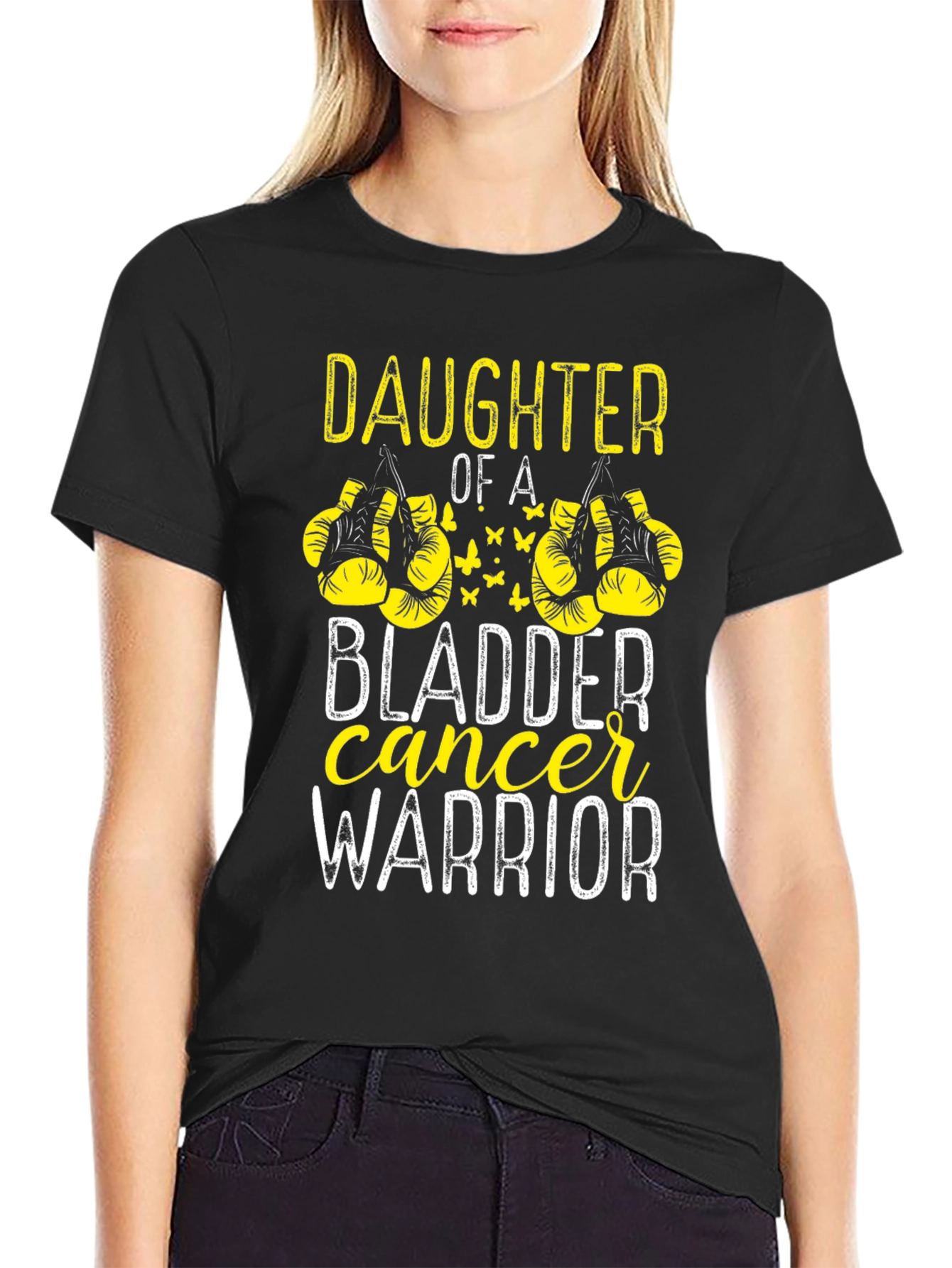 Daughter Bladder Cancer Warrior Graphic T-Shirt