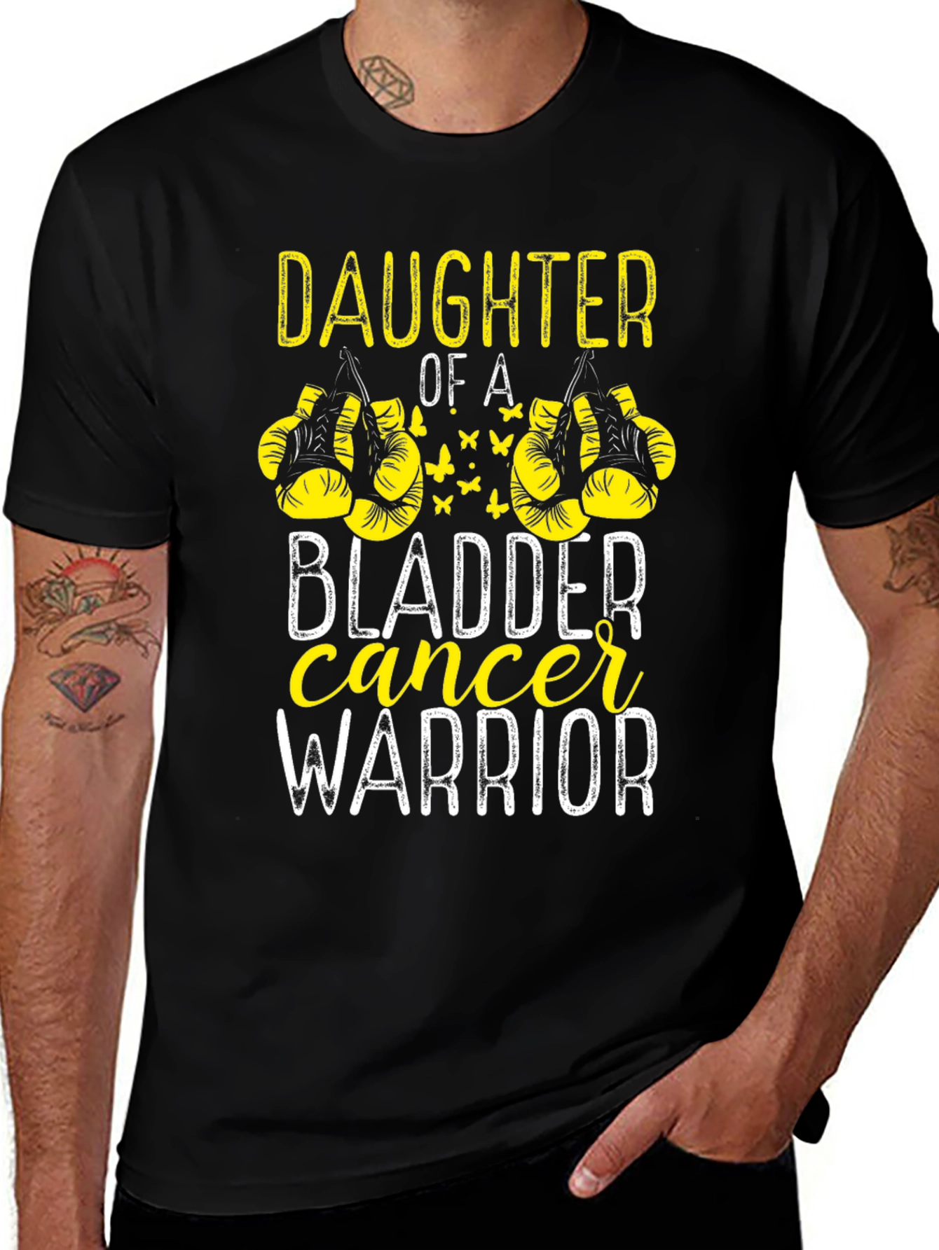Daughter Bladder Cancer Warrior Graphic T-Shirt