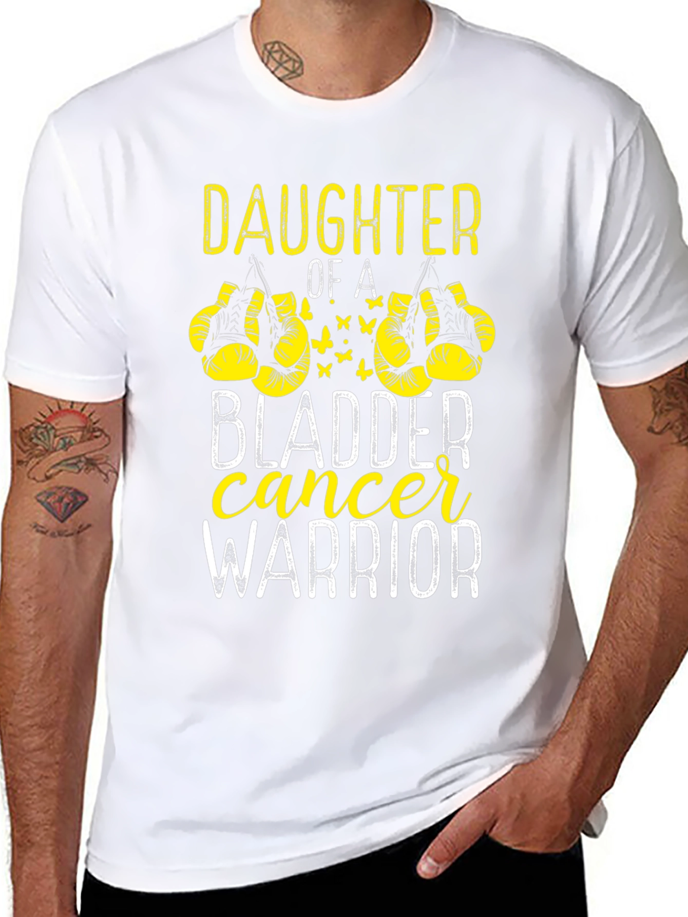 Daughter Bladder Cancer Warrior Graphic T-Shirt