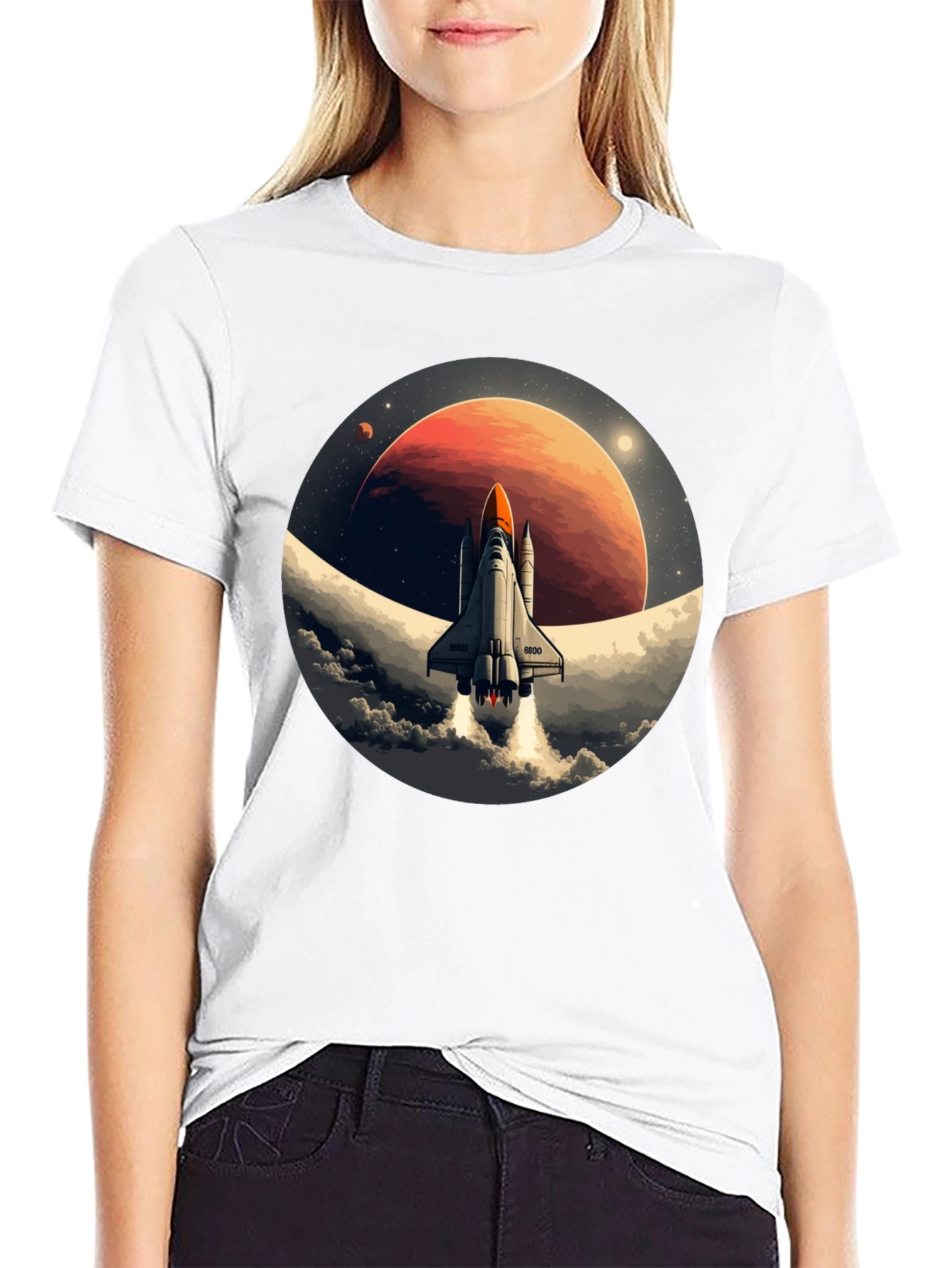 Space Shuttle Blast Off Graphic Tee