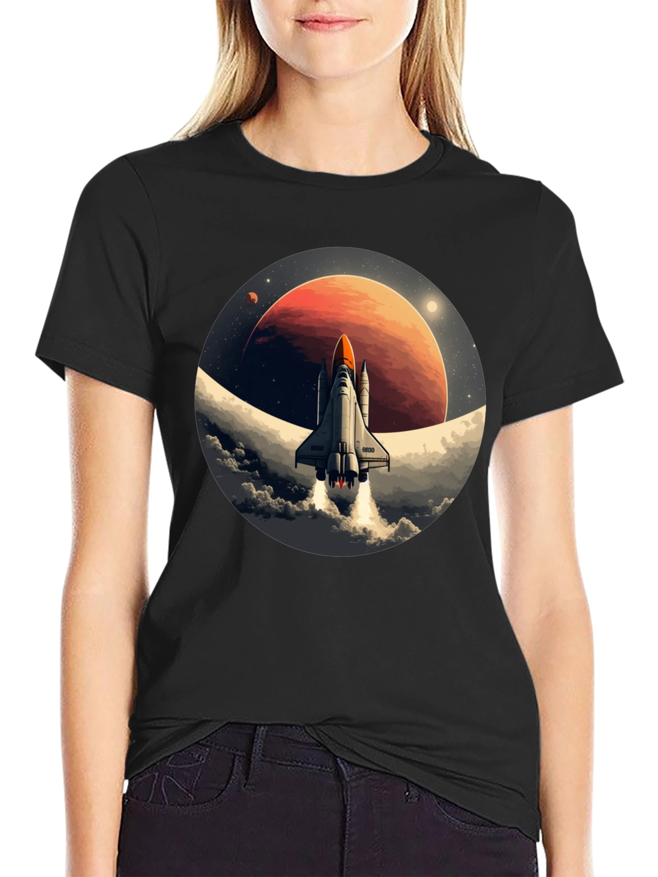 Space Shuttle Blast Off Graphic Tee