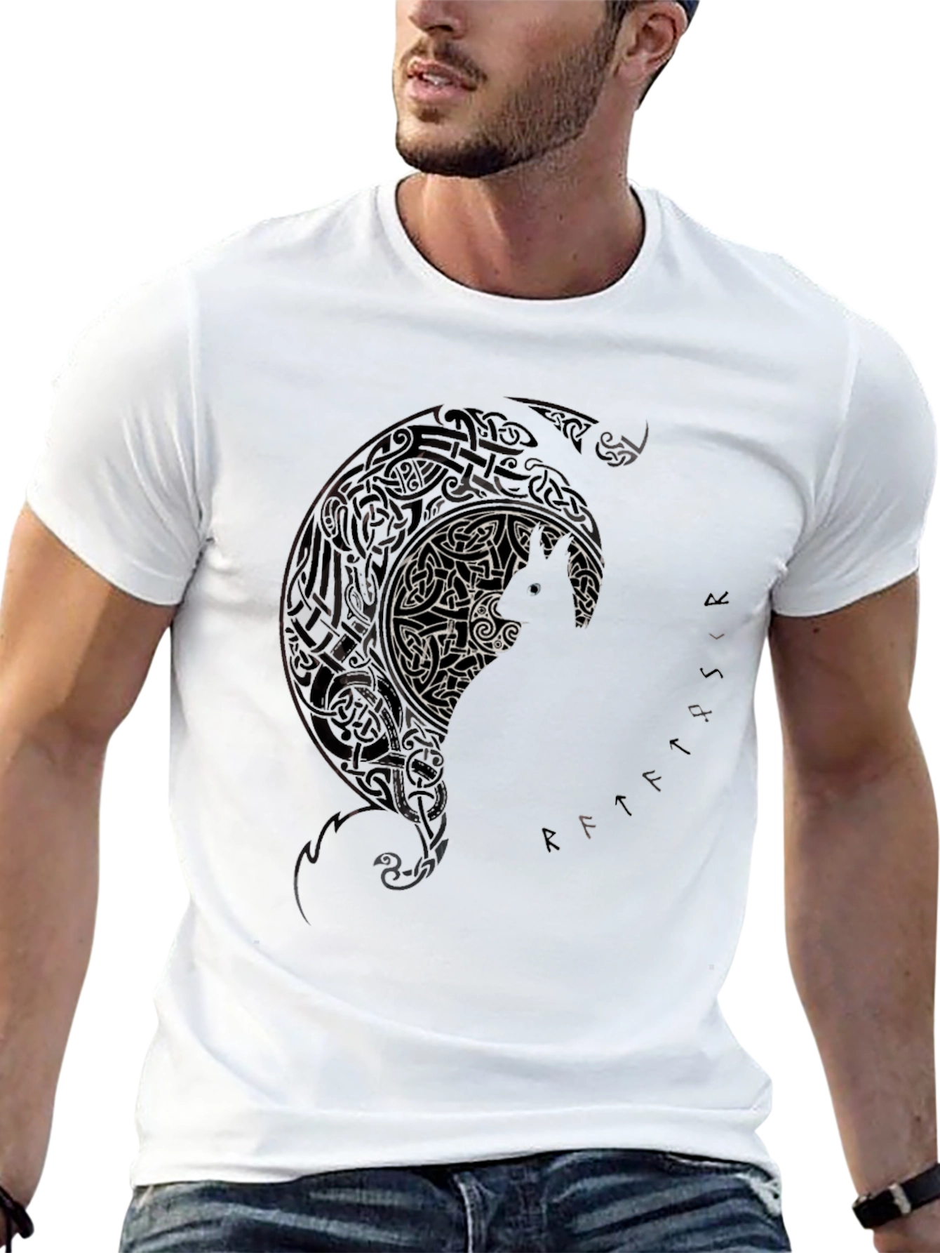 Viking Wolf Moon T-Shirt