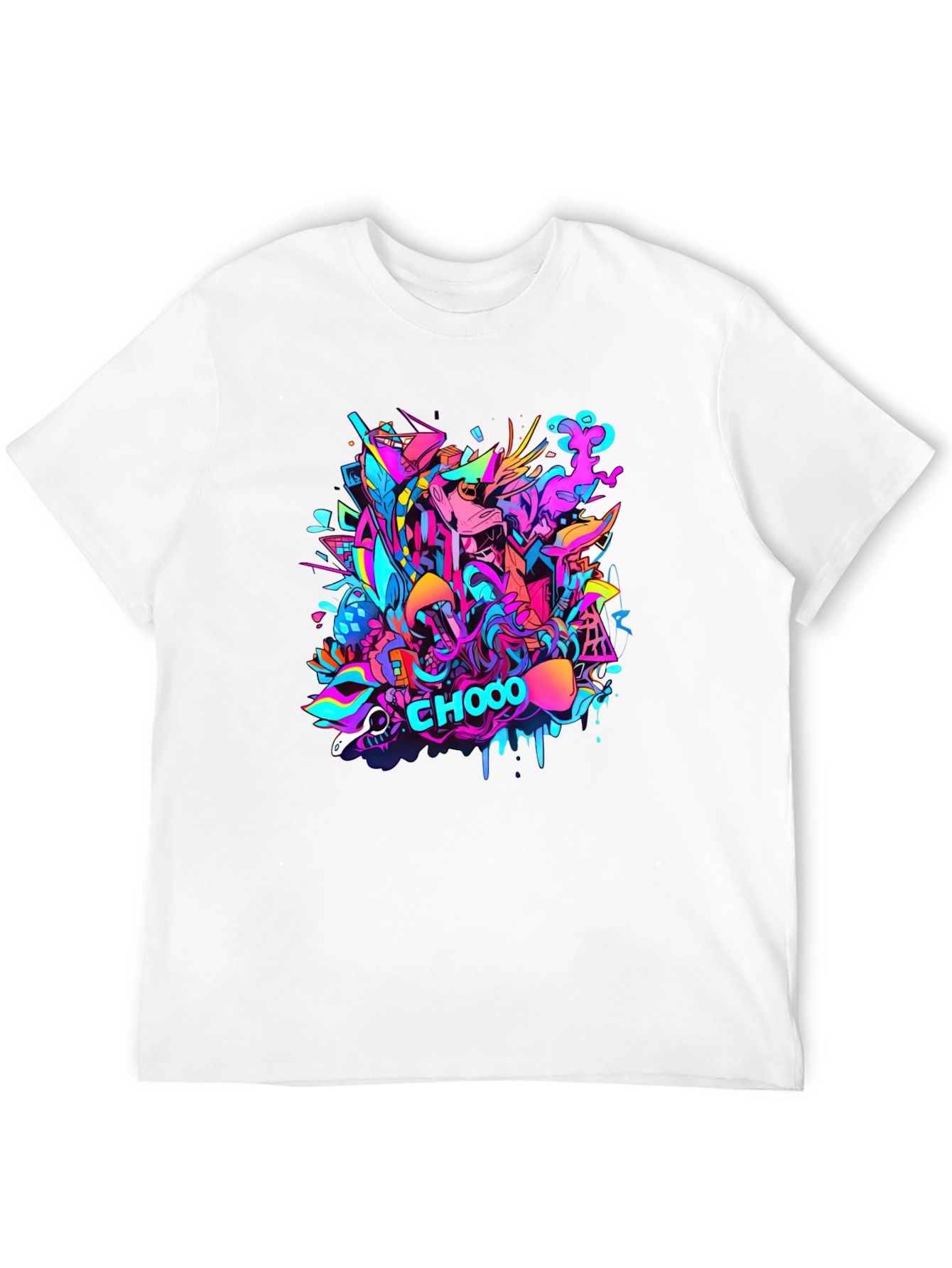Vibrant Graffiti Art Black T-Shirt - CHOOO