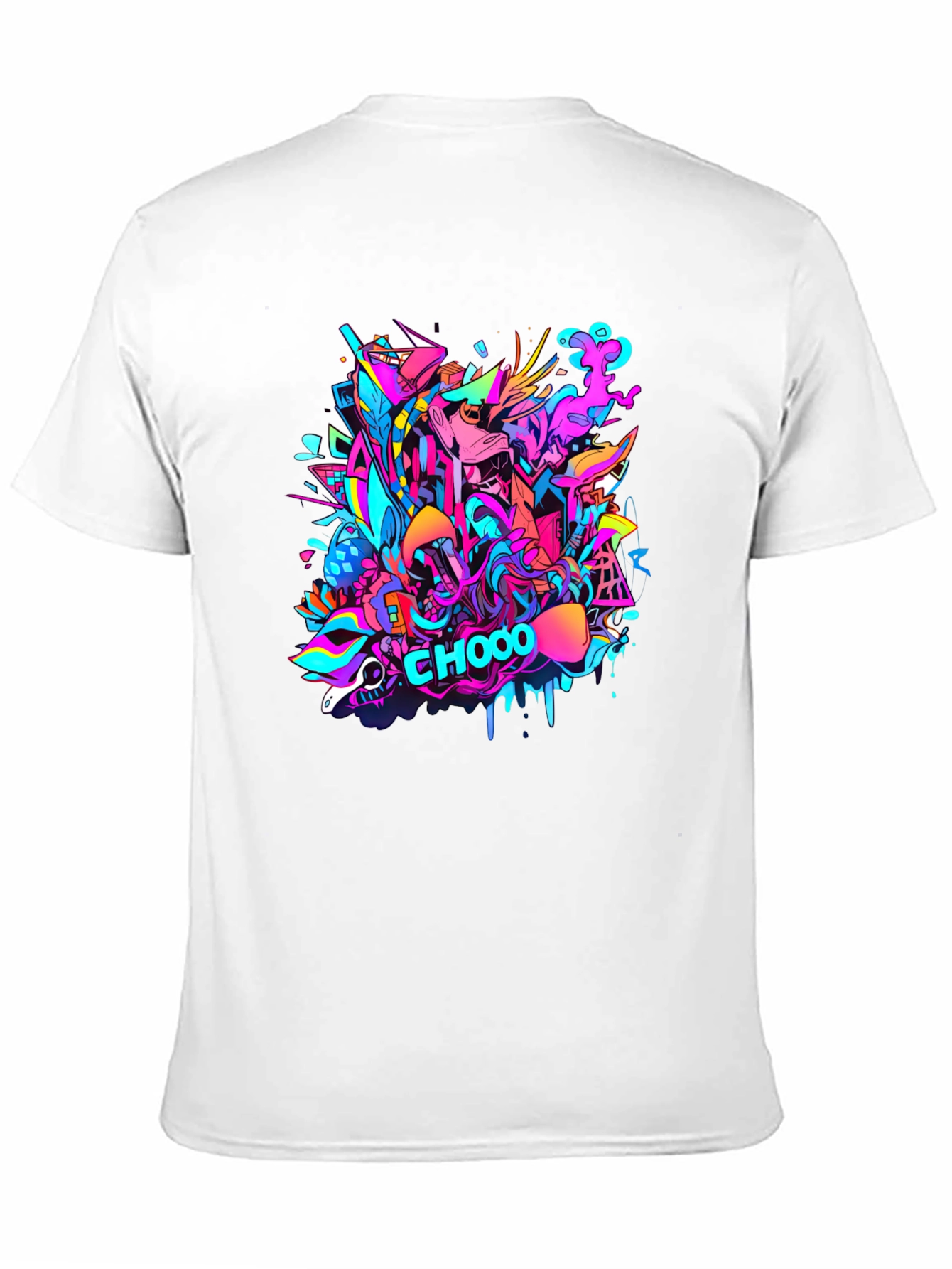 Vibrant Graffiti Art Black T-Shirt - CHOOO