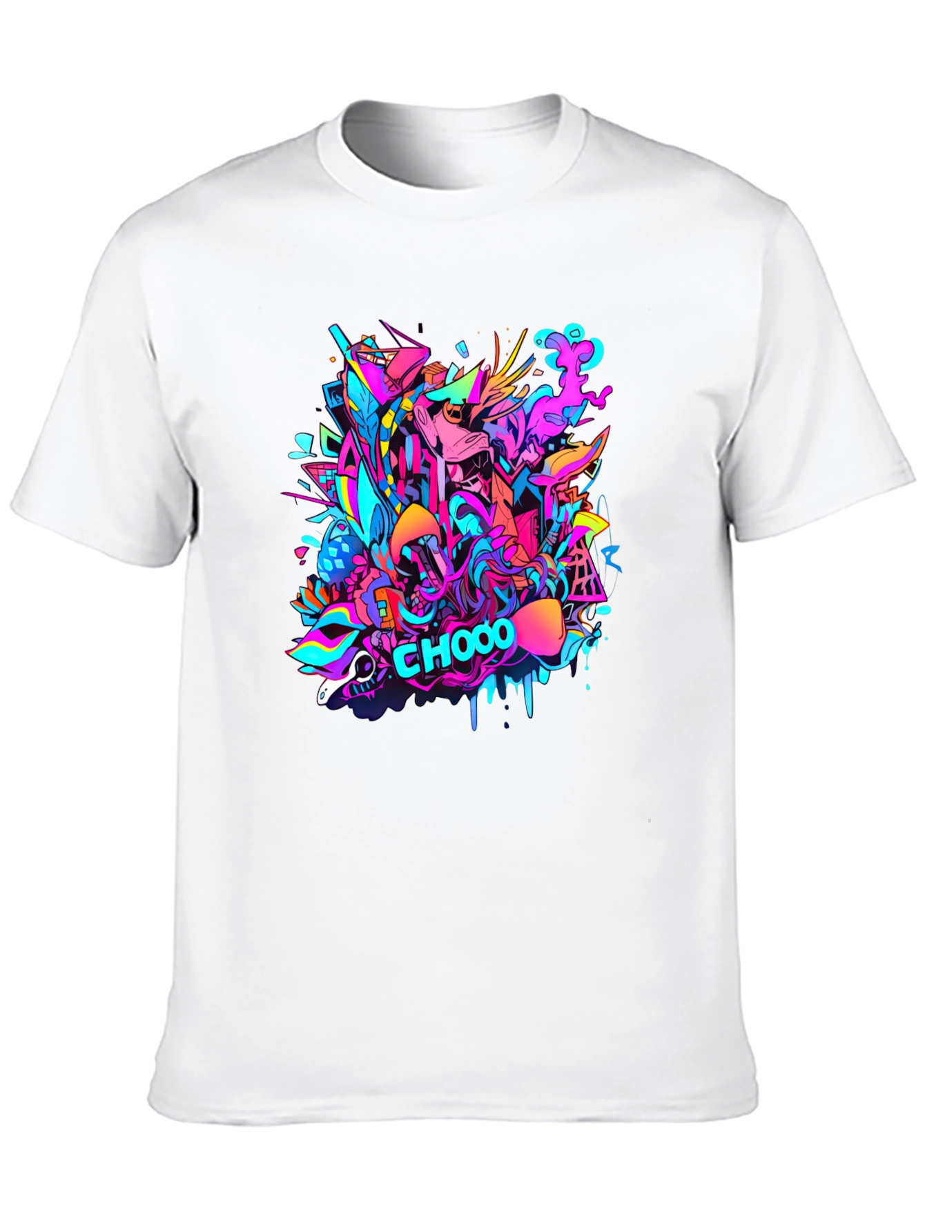 Vibrant Graffiti Art Black T-Shirt - CHOOO