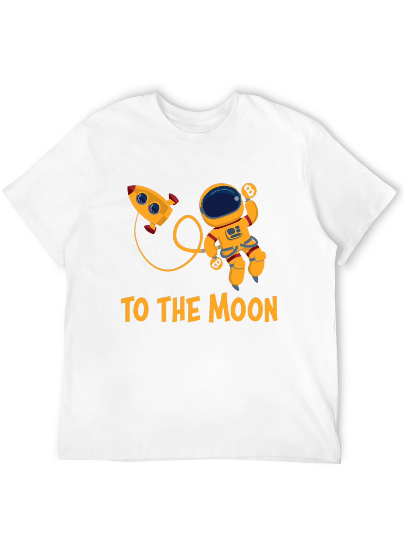Bitcoin Astronaut To The Moon Black T-Shirt