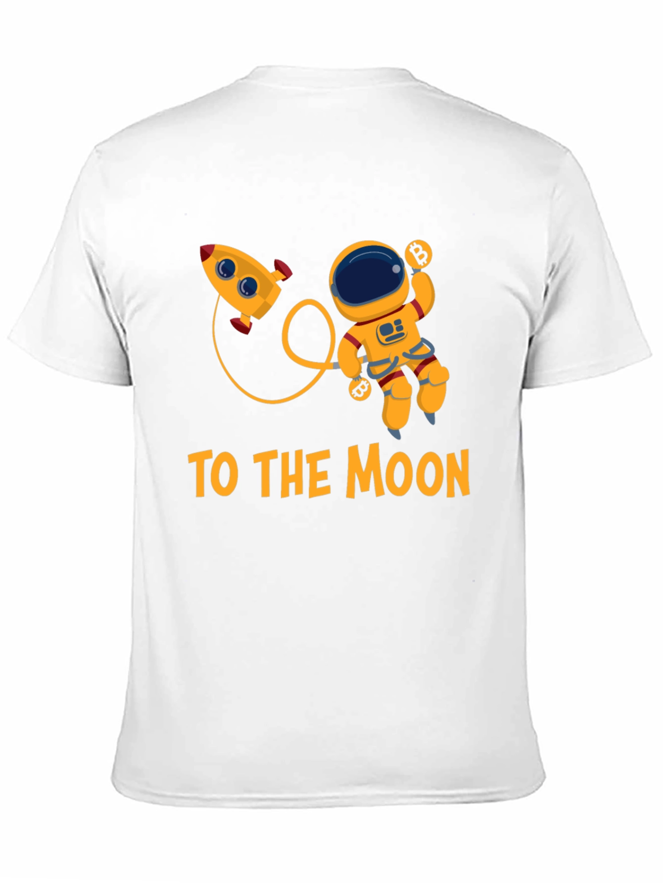 Bitcoin Astronaut To The Moon Black T-Shirt