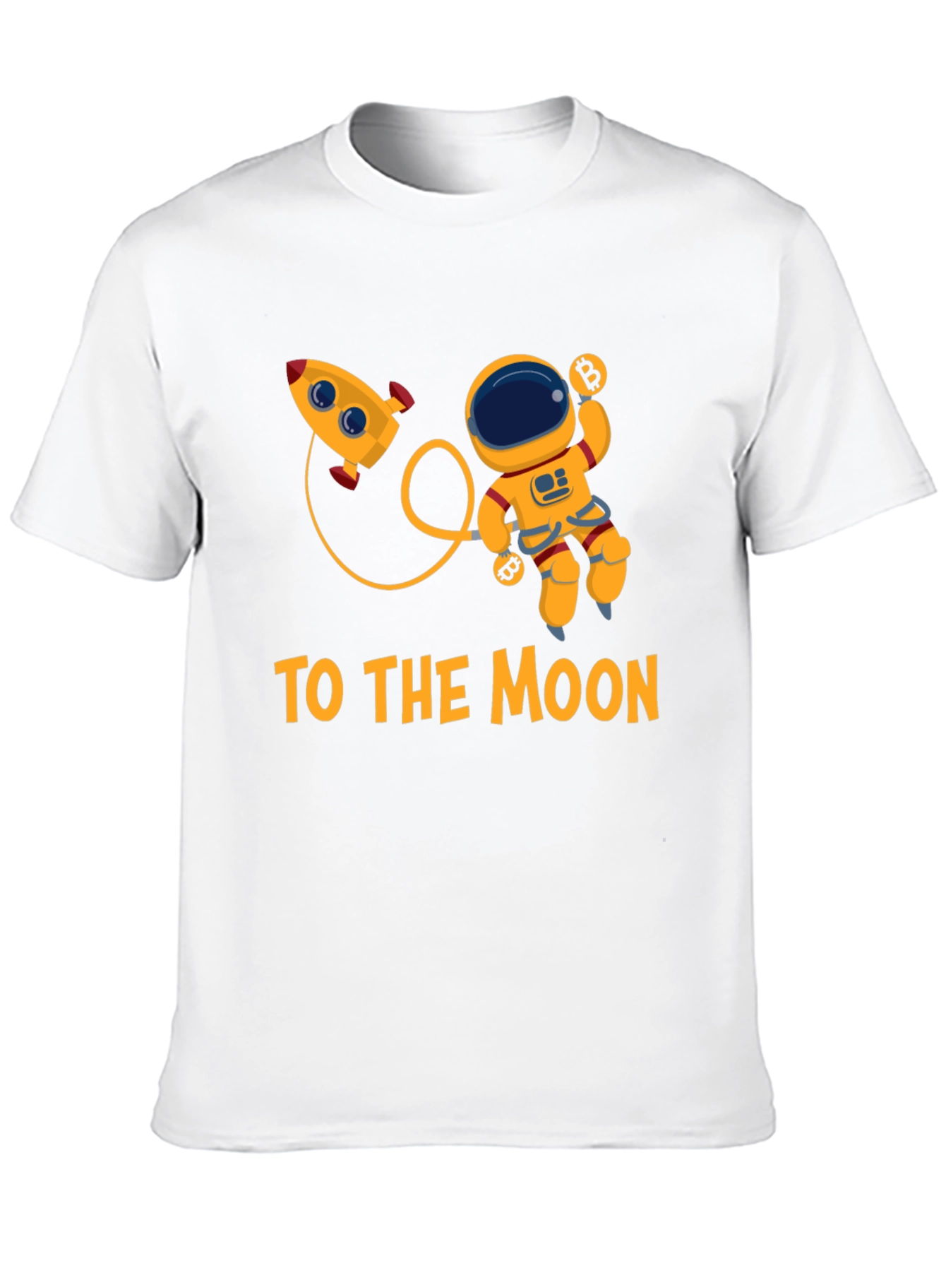 Bitcoin Astronaut To The Moon Black T-Shirt