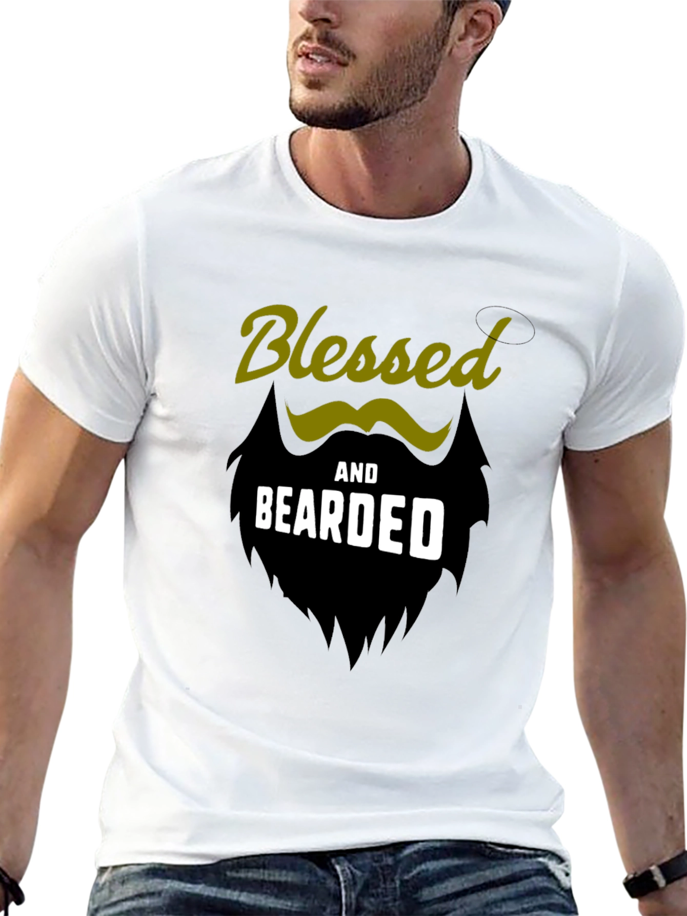 Blessed and Bearded Graphic T-Shirt