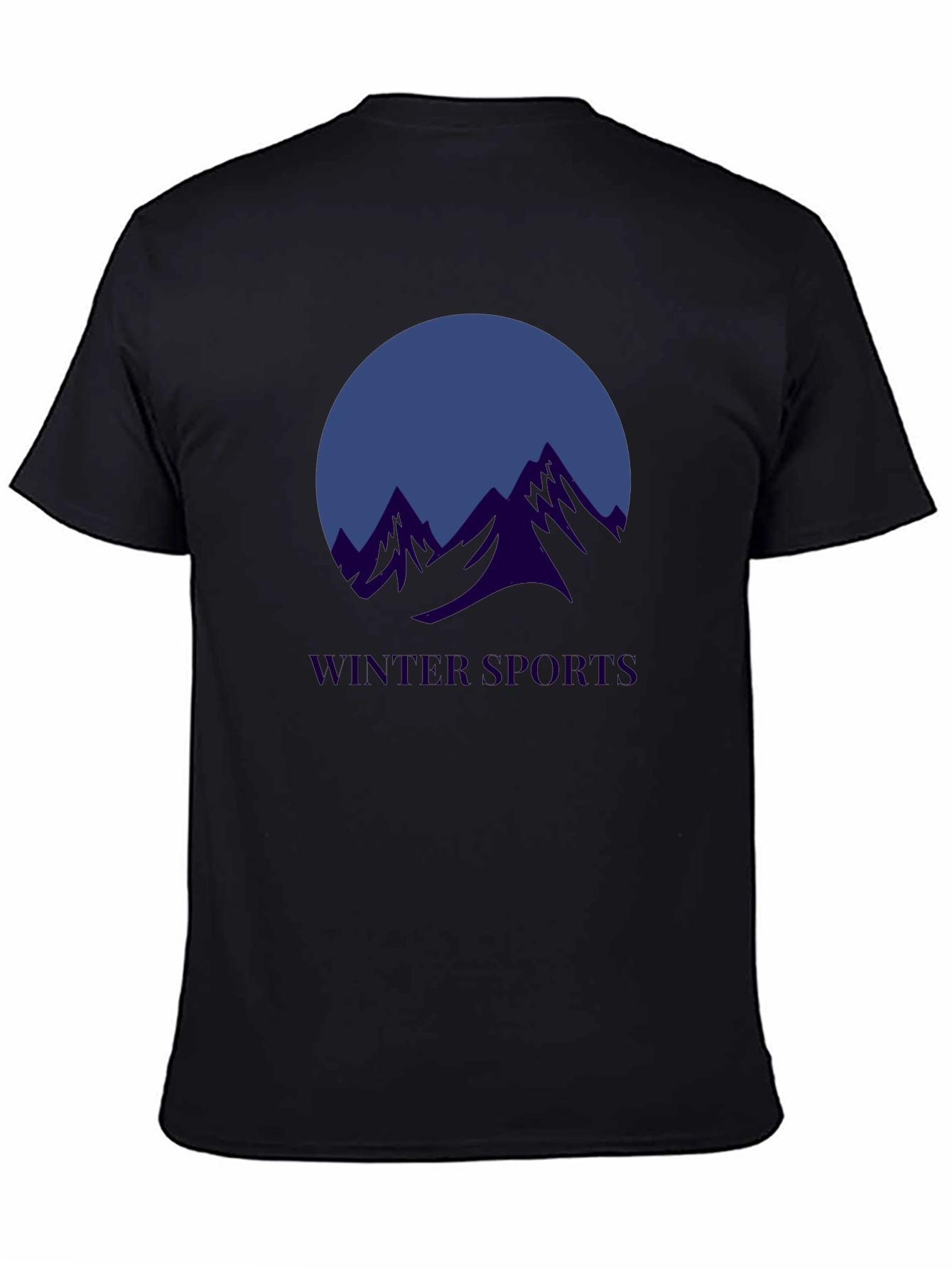 Winter Sports Graphic T-Shirt - Black