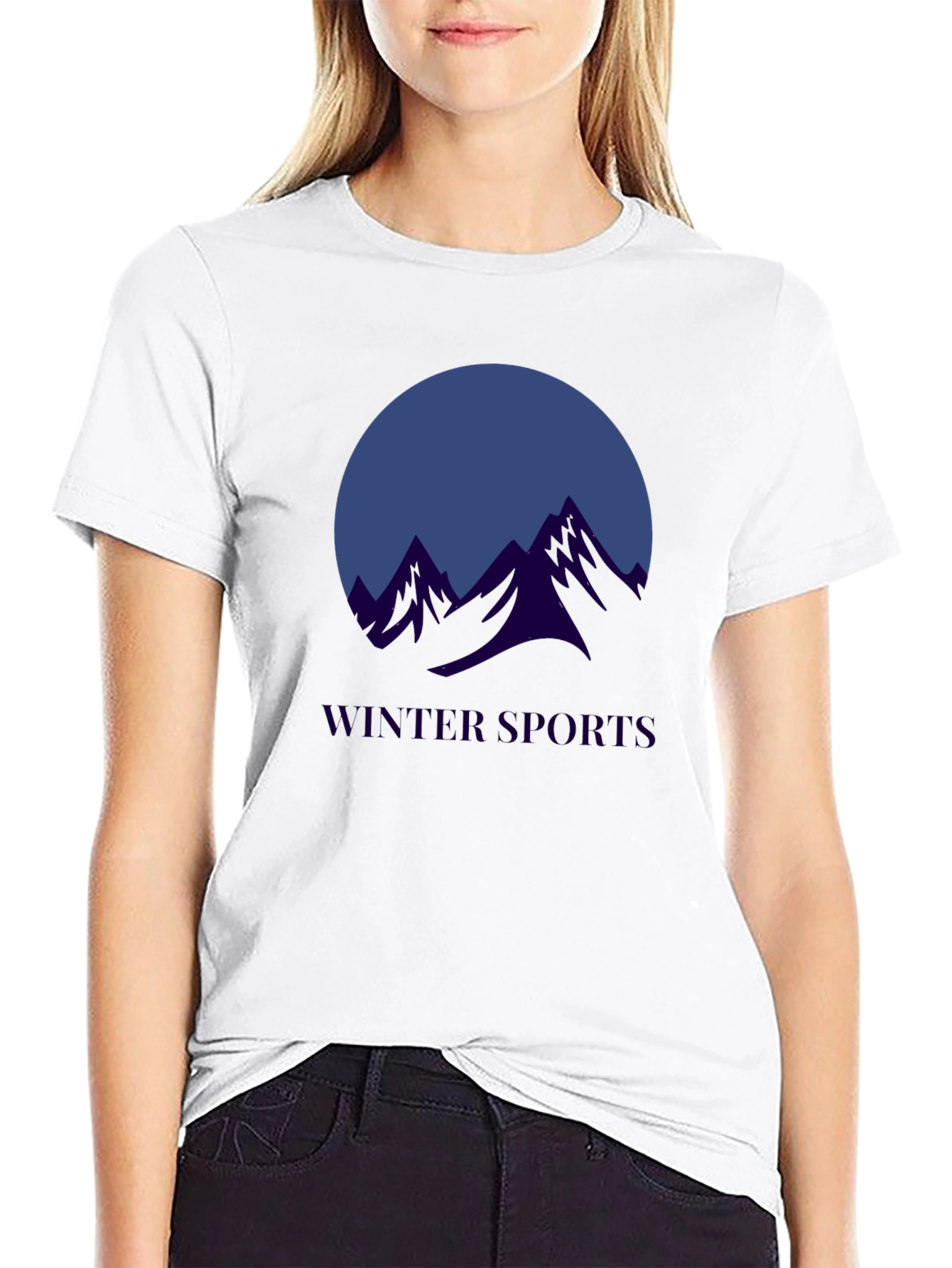 Winter Sports Graphic T-Shirt - Black