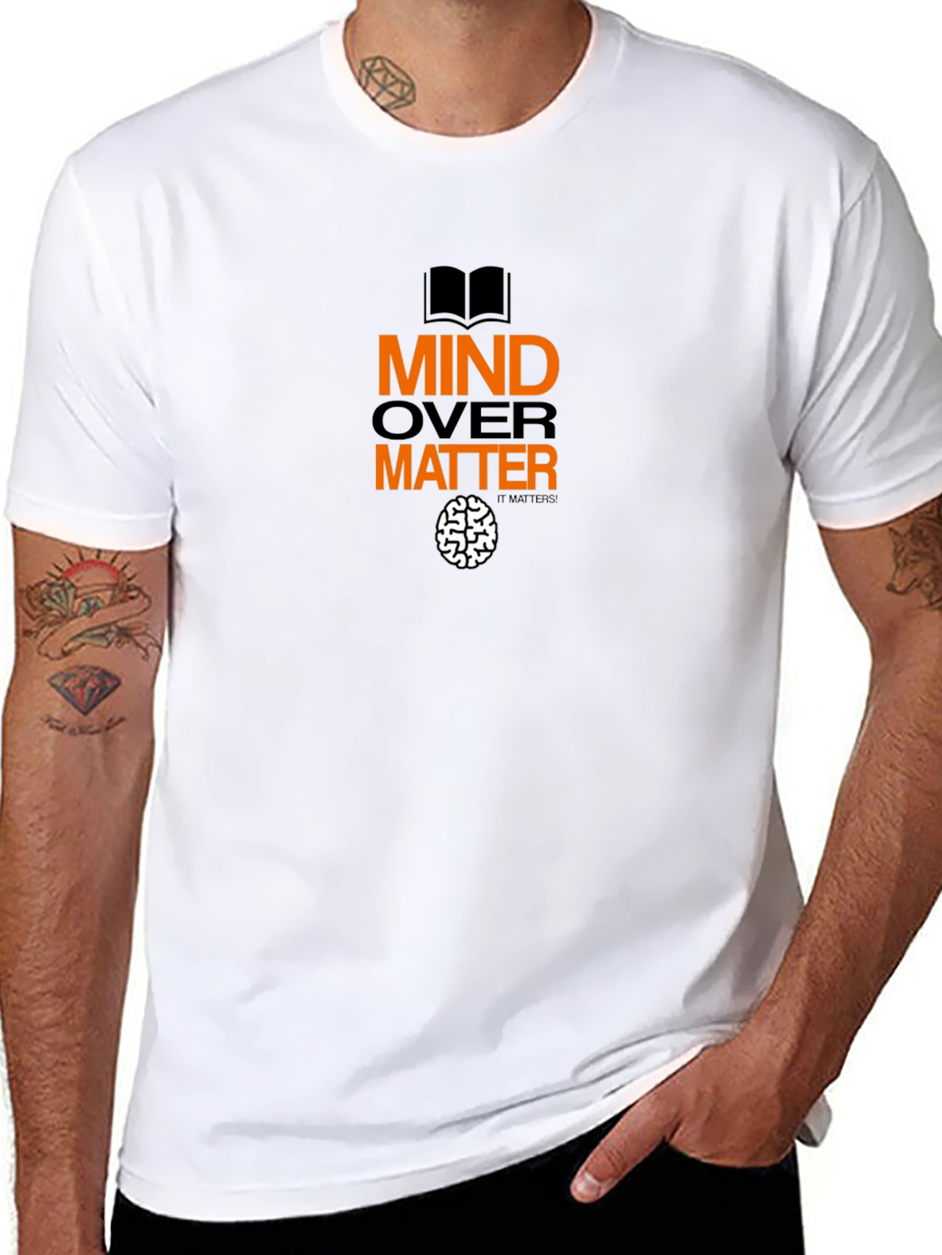 Mind Over Matter Graphic Print Crew Neck Tee