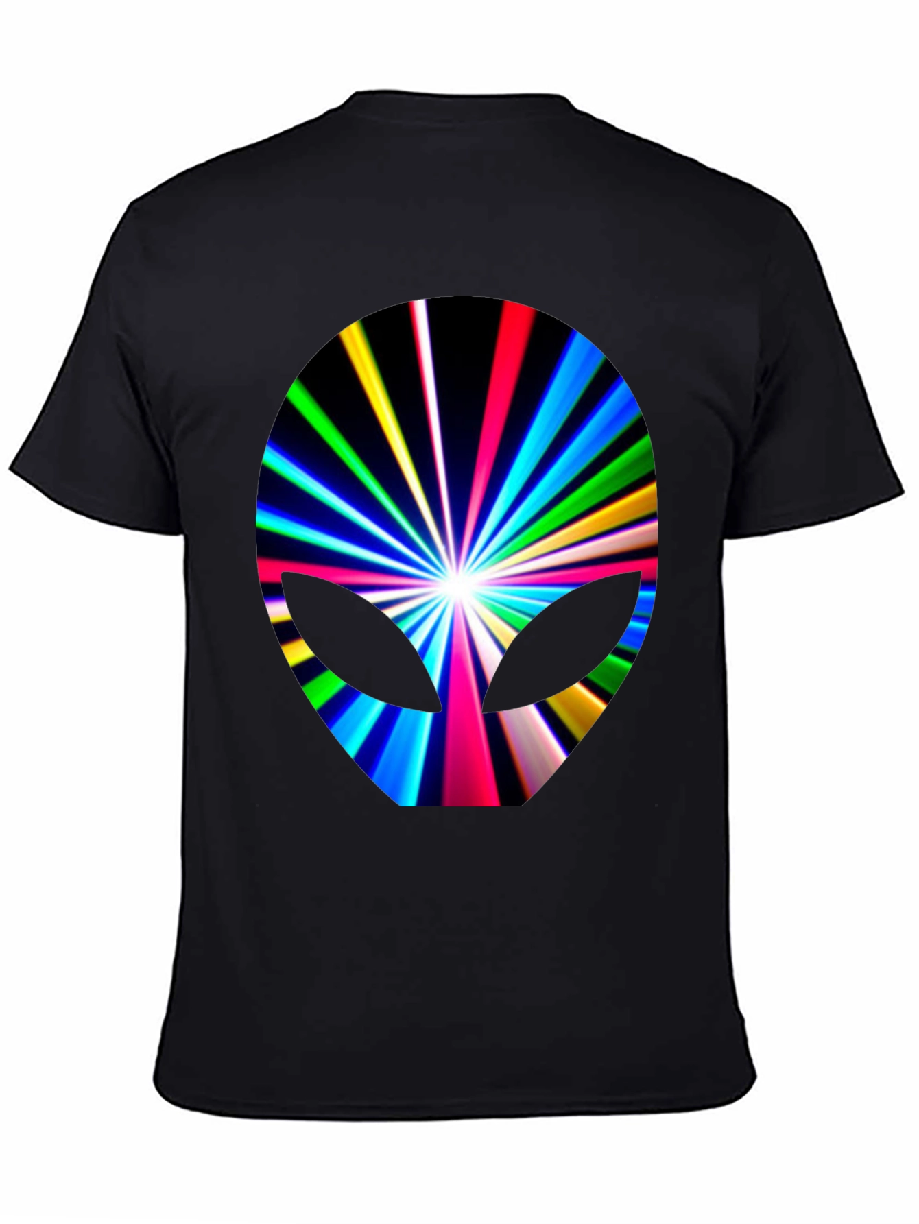 Alien Burst Graphic Tee - Black Cotton Blend