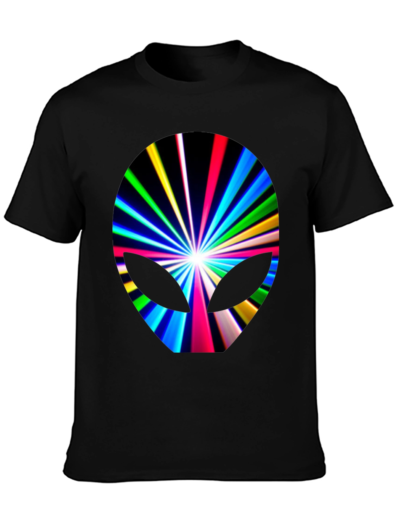 Alien Burst Graphic Tee - Black Cotton Blend