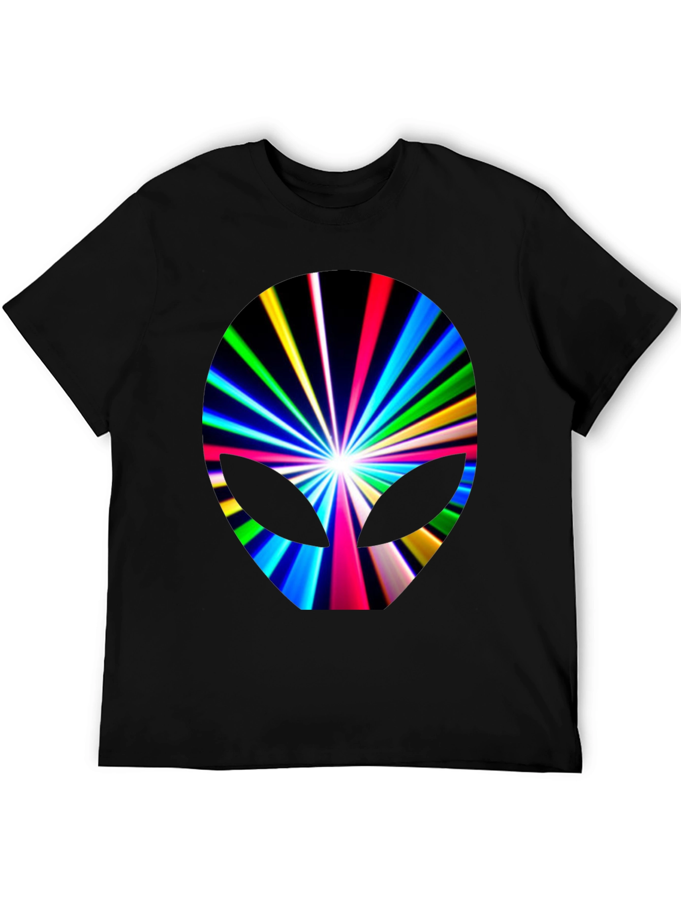 Alien Burst Graphic Tee - Black Cotton Blend