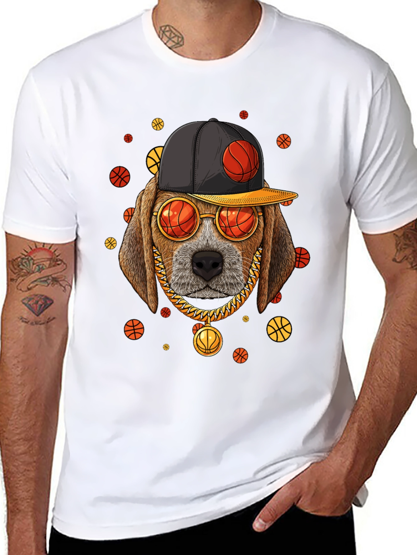 Basketball Dog Graphic Tee
