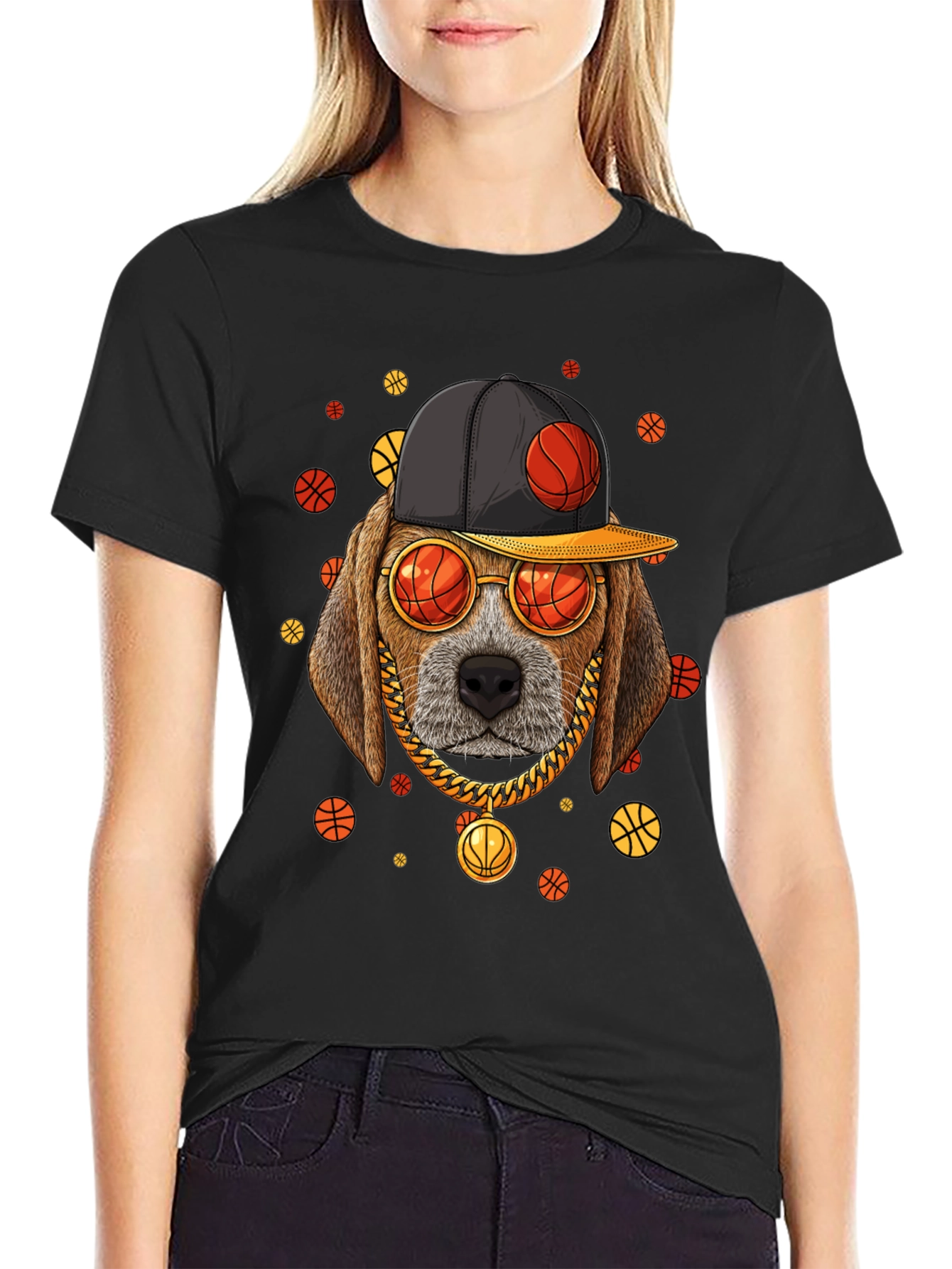 Basketball Dog Graphic Tee