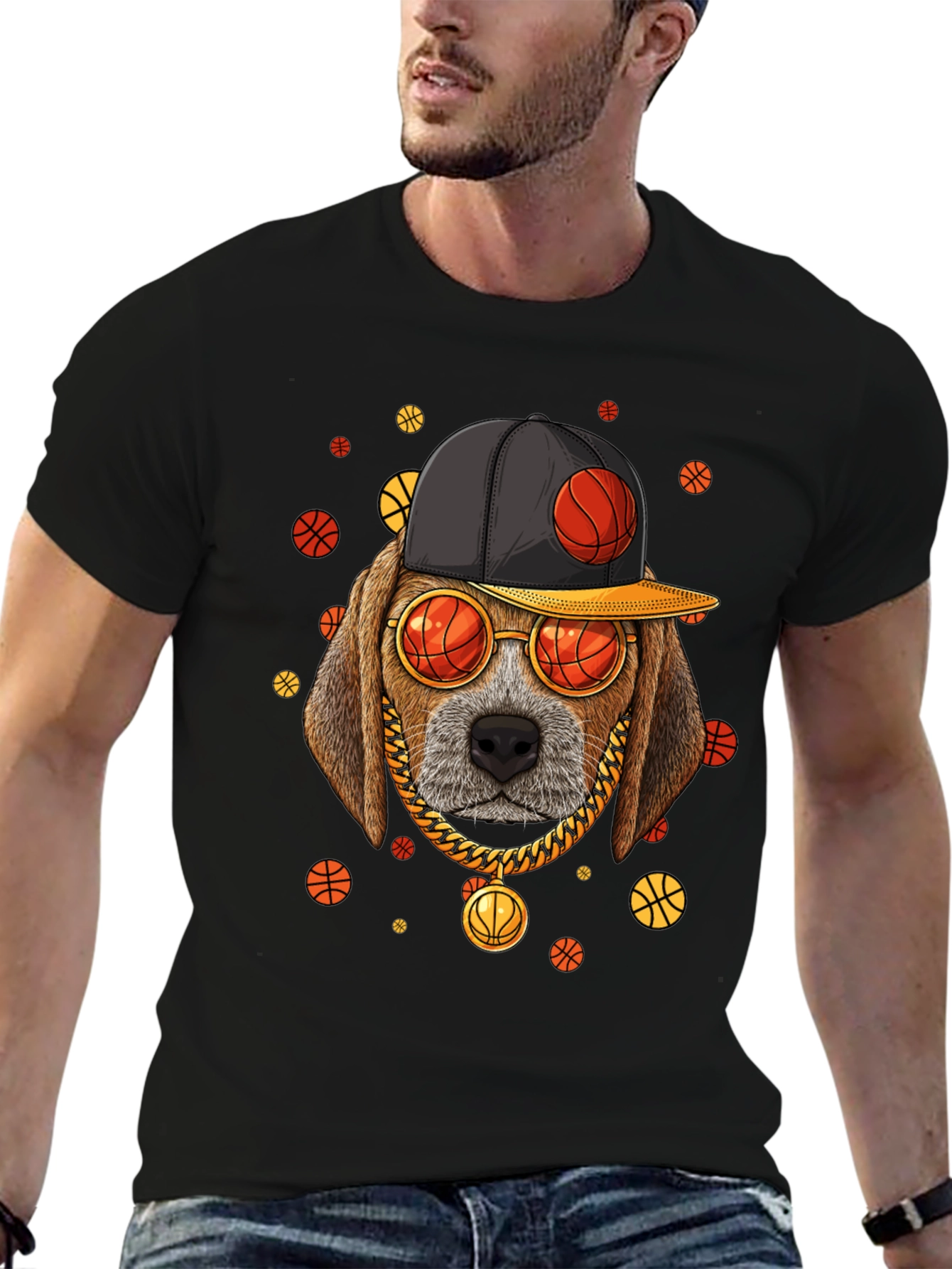 Basketball Dog Graphic Tee