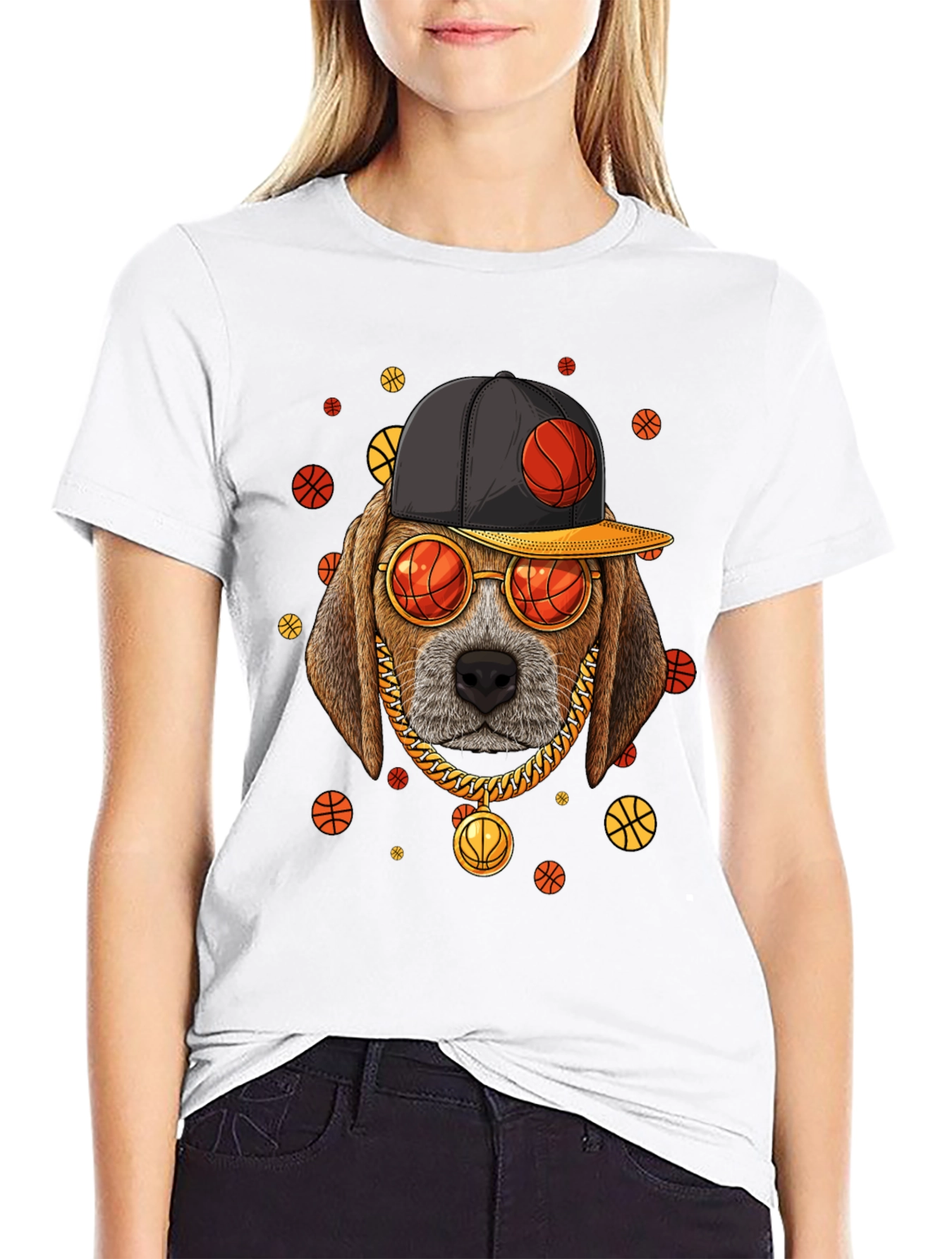 Basketball Dog Graphic Tee