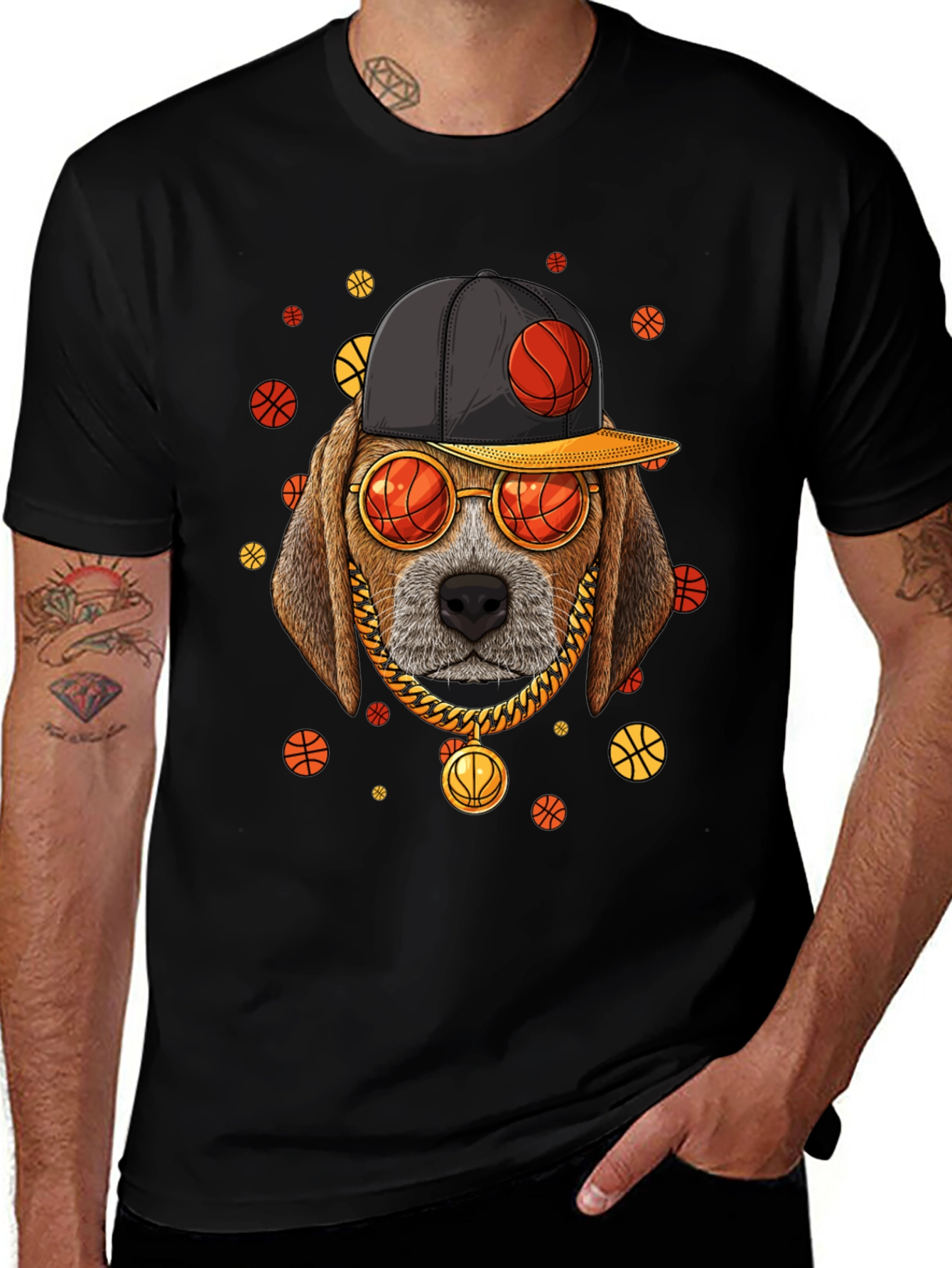 Basketball Dog Graphic Tee