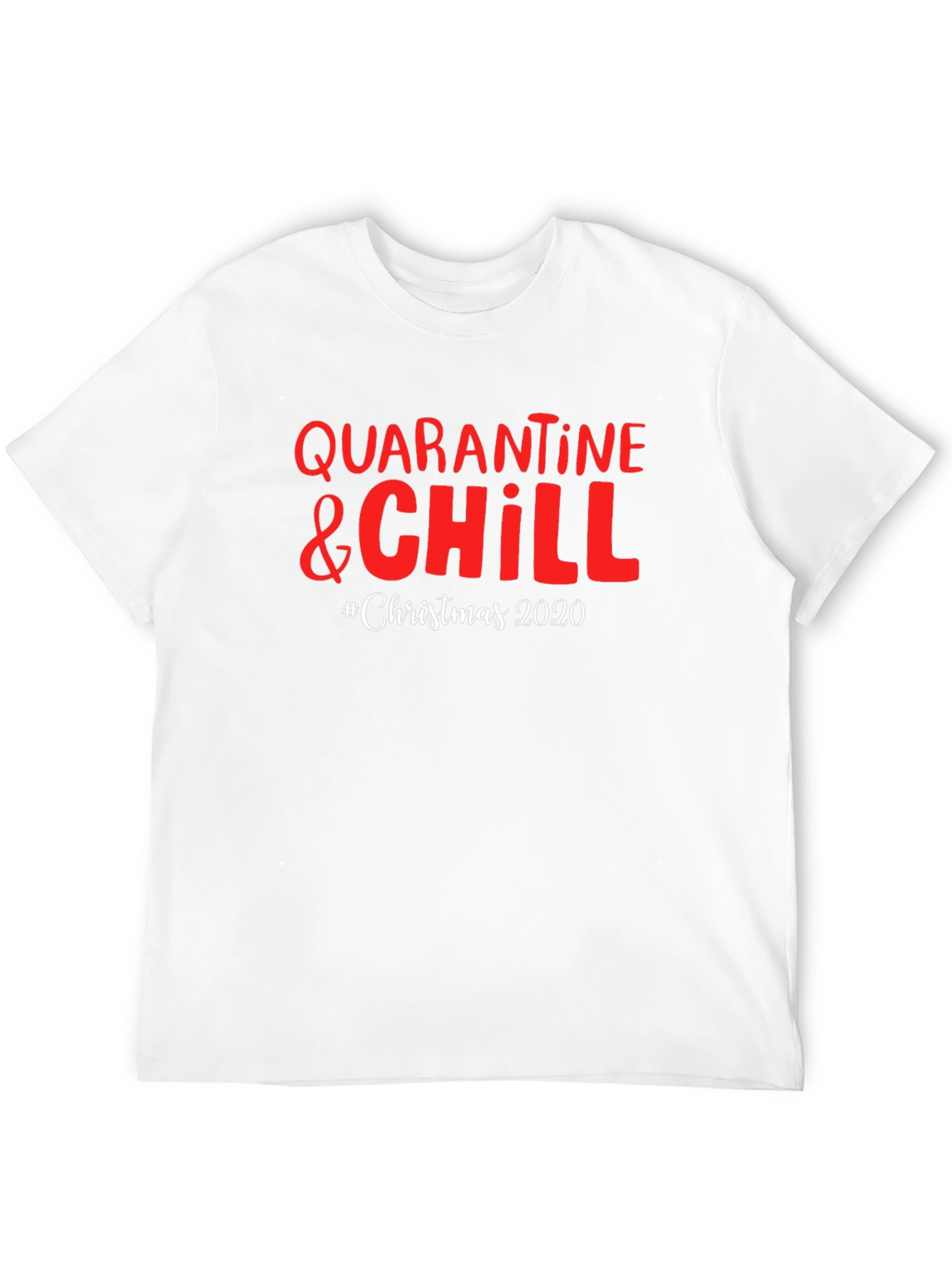 Quarantine & Chill Christmas 2020 Black T-Shirt