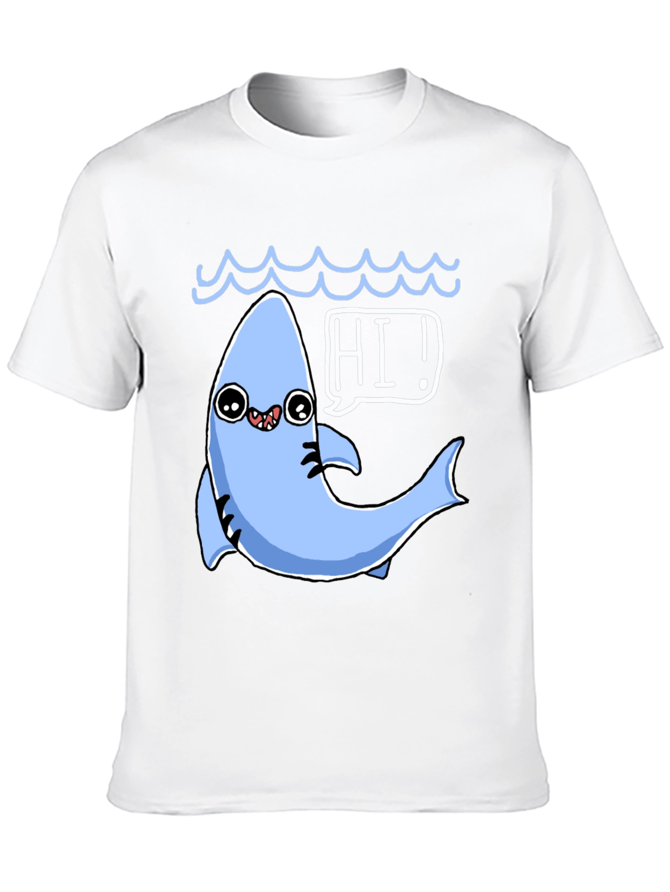Cute Shark T-Shirt - Hi! Graphic Tee