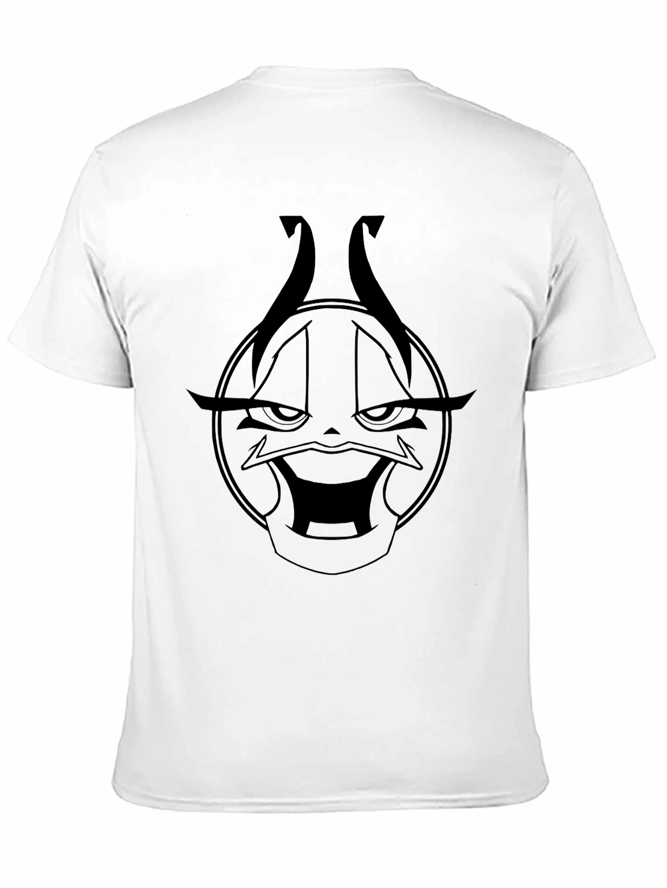 Black Graphic Tee - Wicked Cartoon Character Design